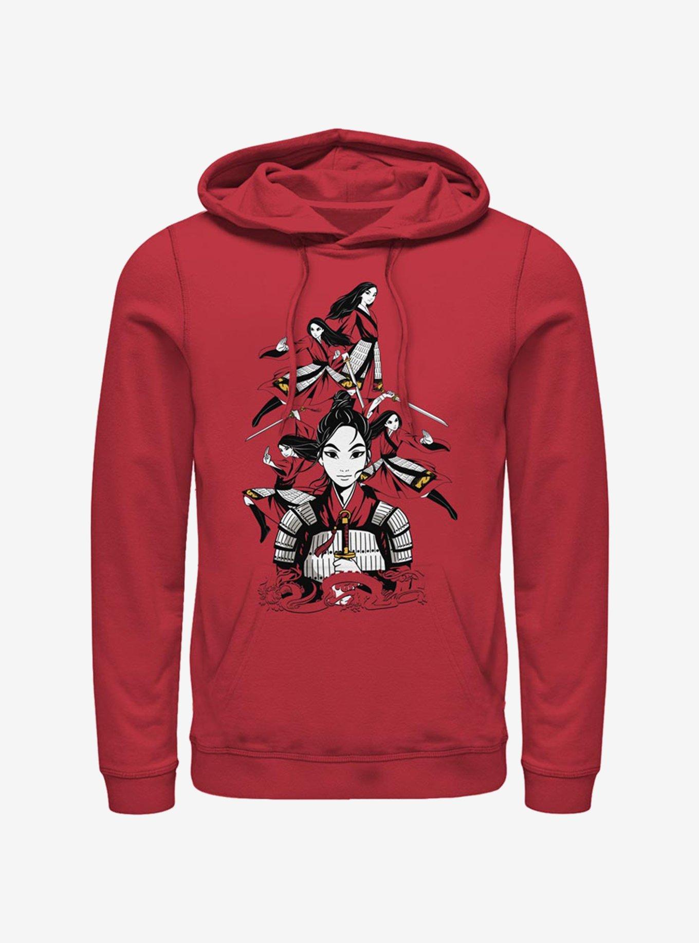 Disney Mulan Mulan Poses Hoodie, RED, hi-res