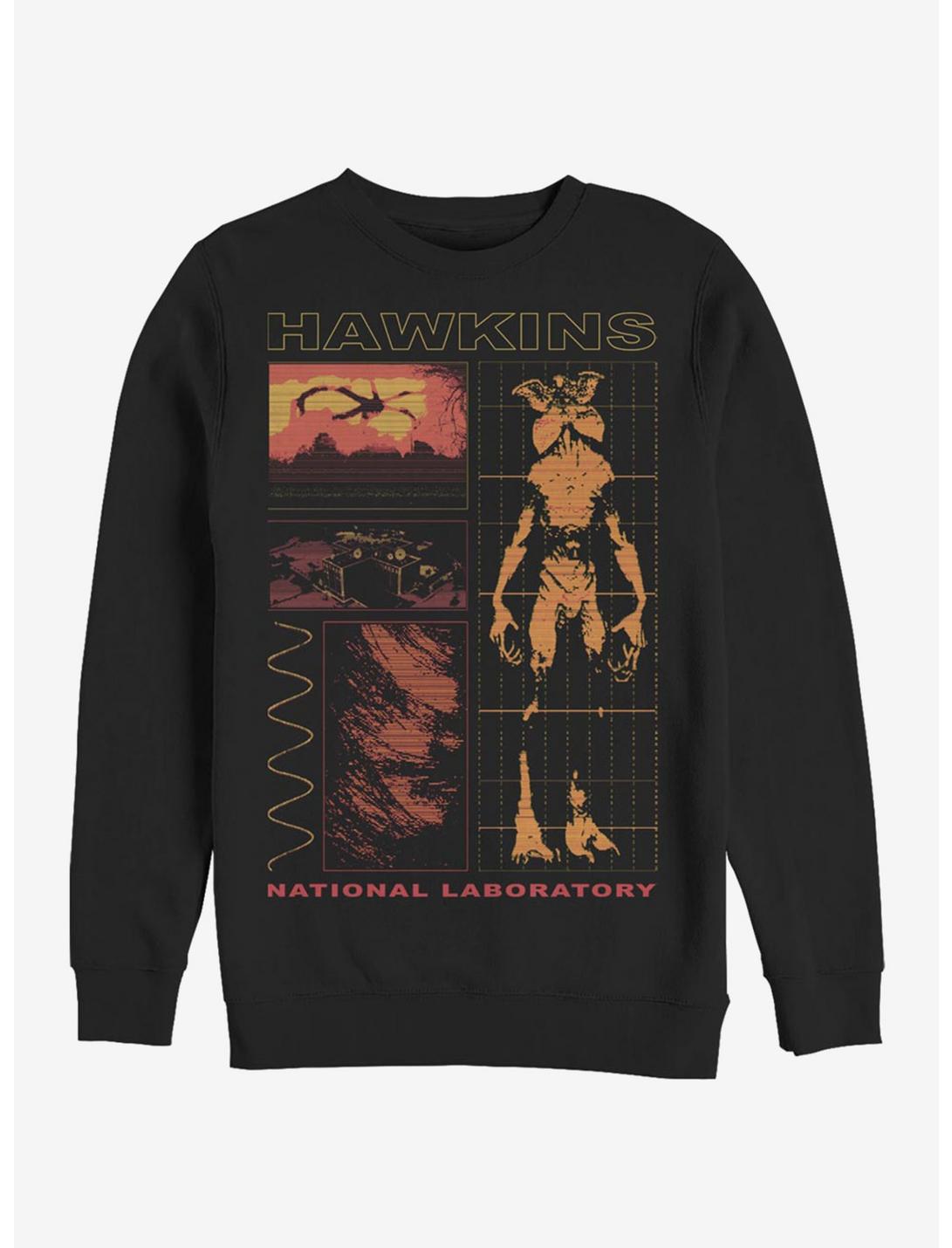 Stranger Things Hawkins Lab Sweatshirt, BLACK, hi-res