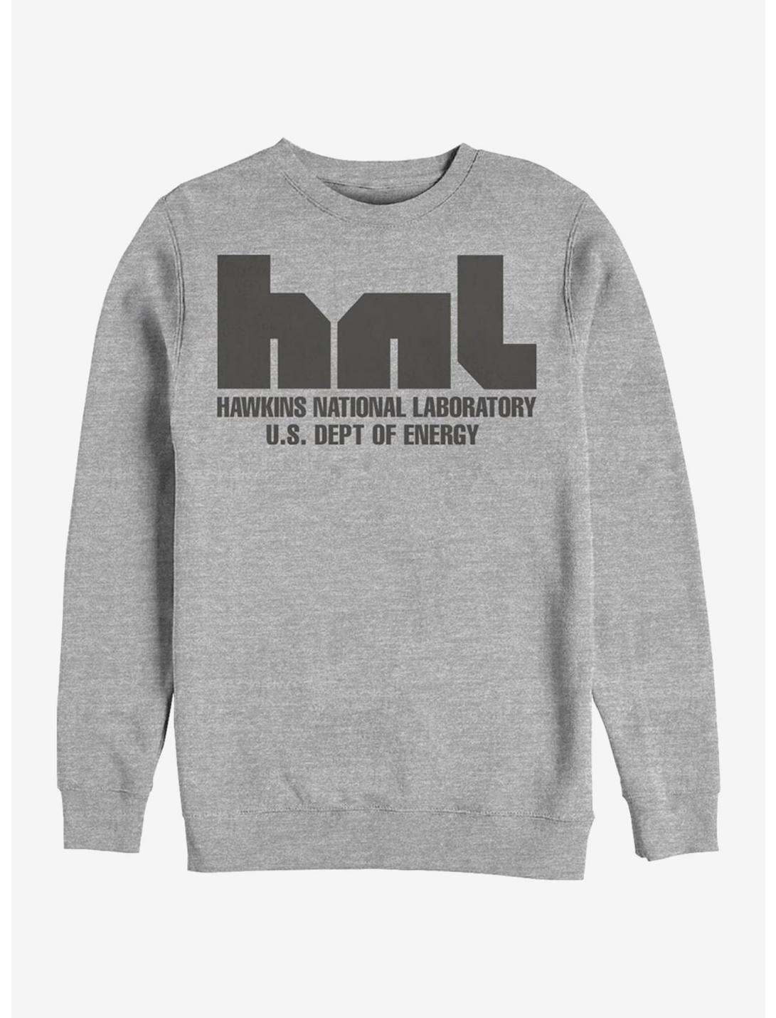 Stranger Things Hawkins National Laboratory Sweatshirt, ATH HTR, hi-res