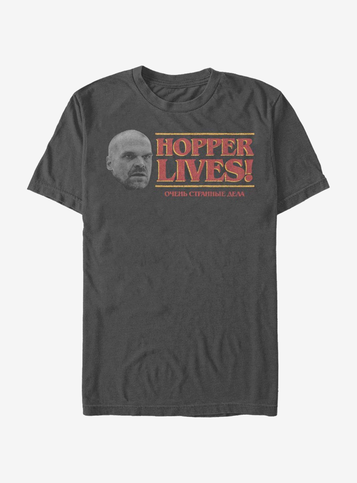 Stranger Things Hopper Lives Head T-Shirt, , hi-res