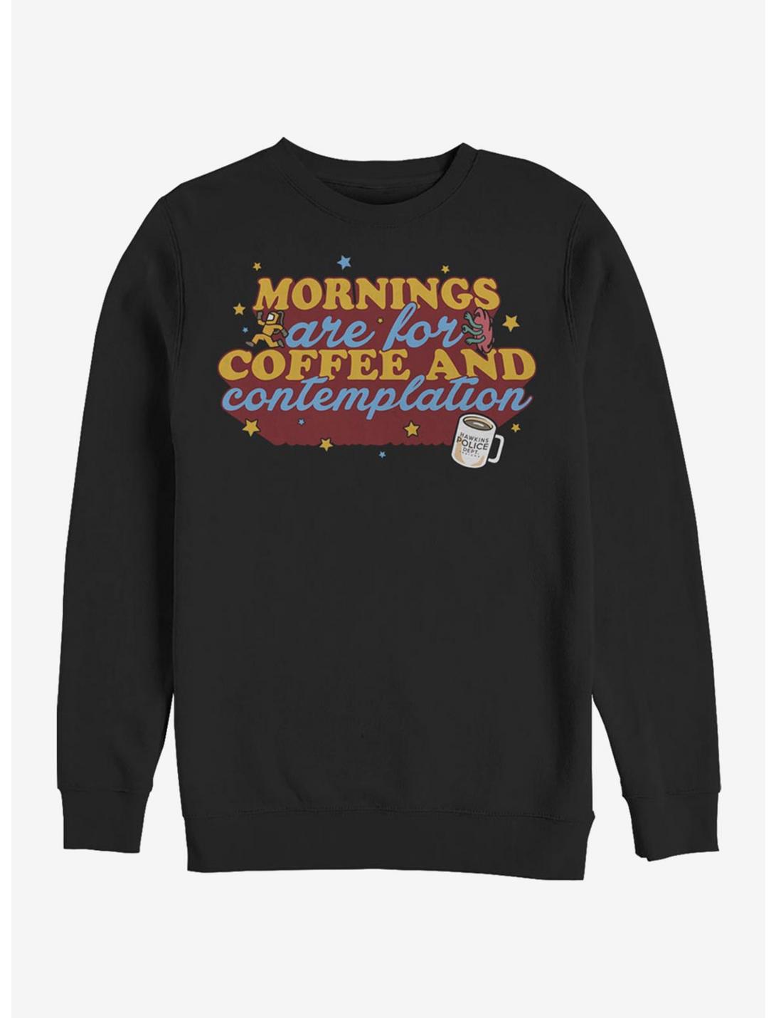 Stranger Things Coffee Contemplations Sweatshirt, BLACK, hi-res