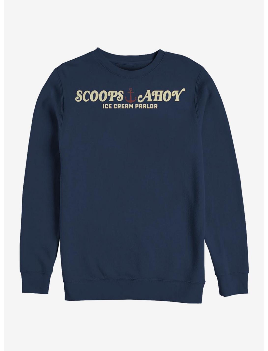 Stranger Things Scoops Ahoy Sweatshirt, NAVY, hi-res