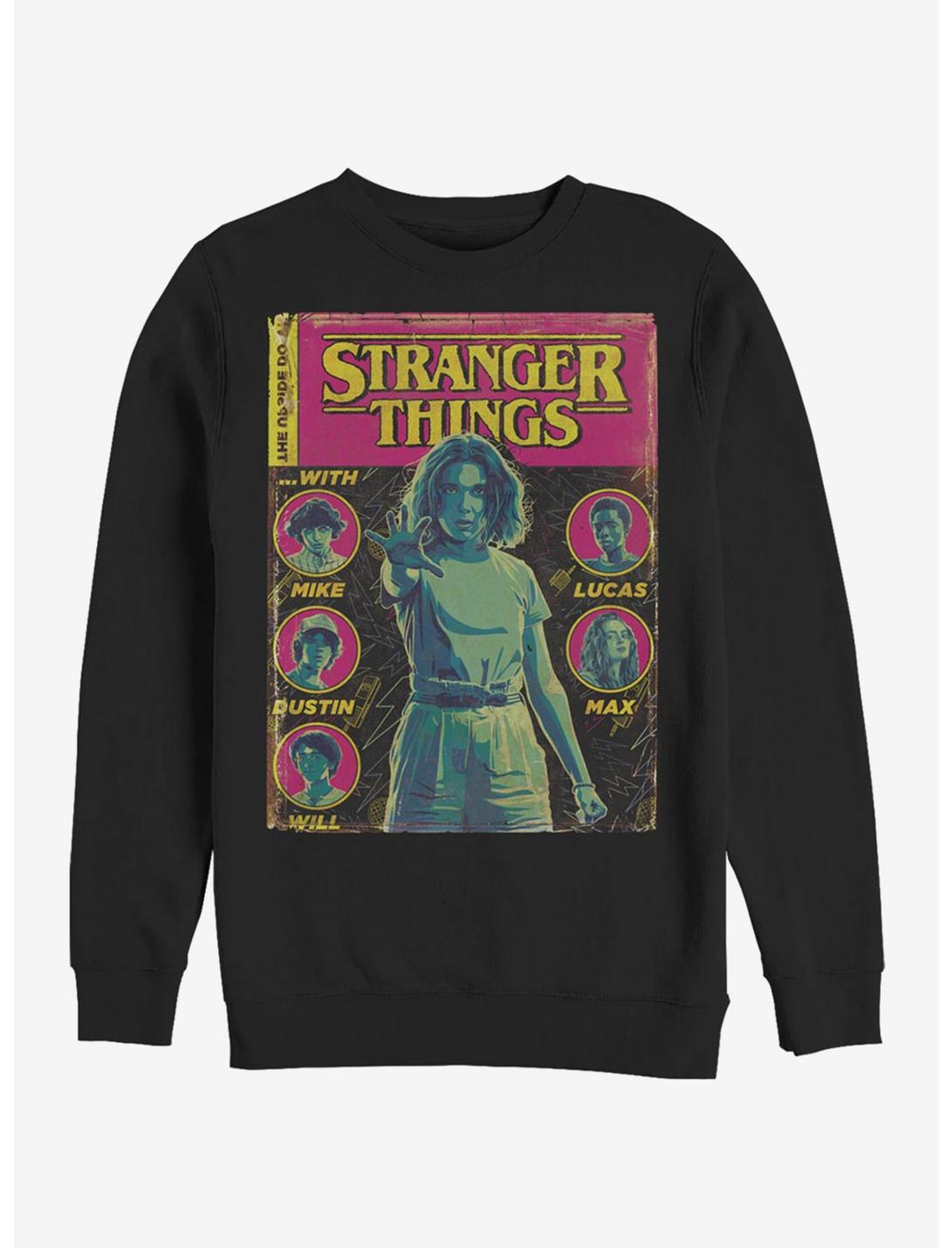Stranger Things Comic Cover Sweatshirt, BLACK, hi-res