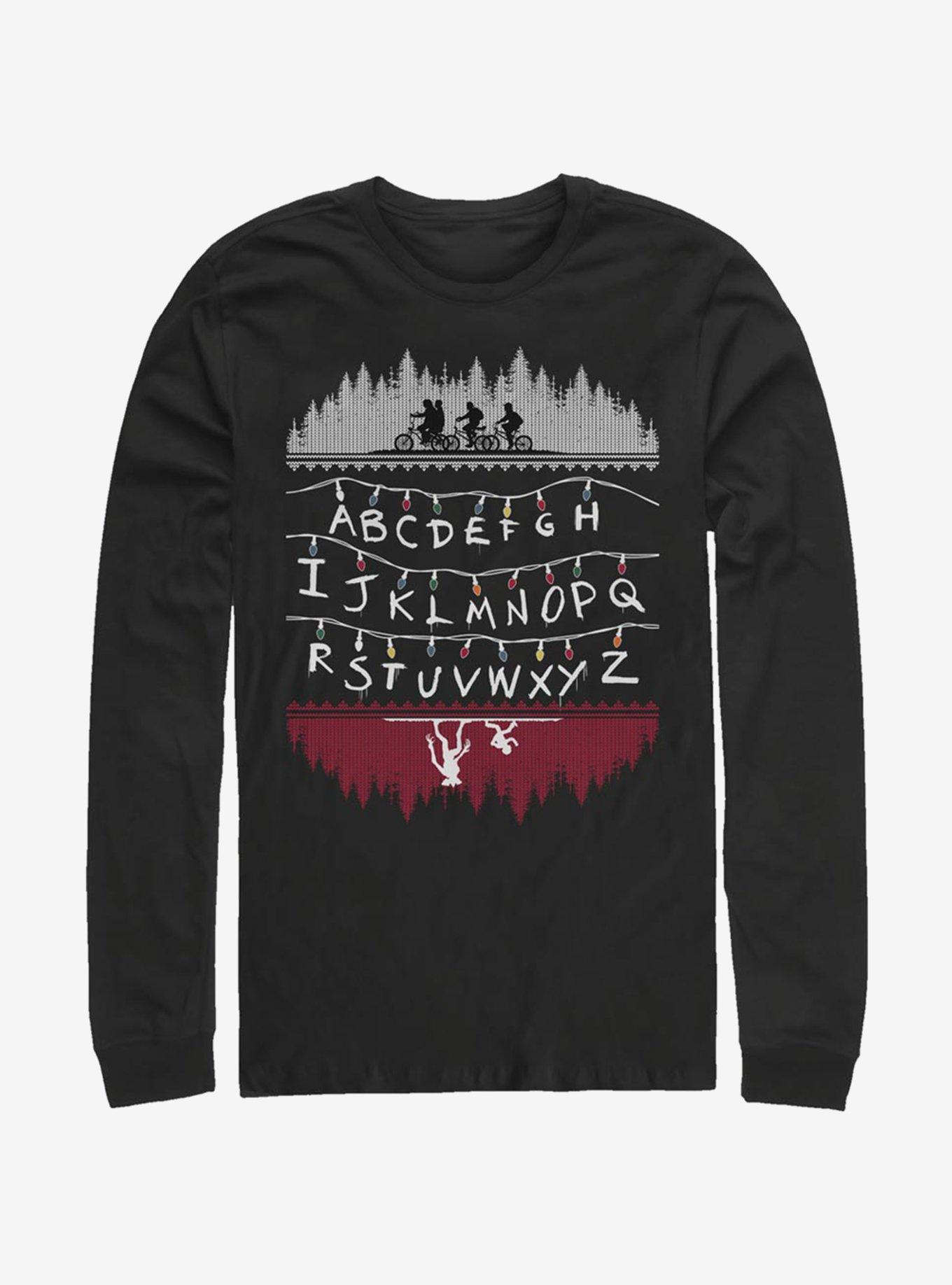 Stranger Things Alphabet Lights Long-Sleeve T-Shirt, , hi-res