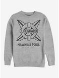 Stranger Things Hawkins Pool Lifeguard Sweatshirt, ATH HTR, hi-res