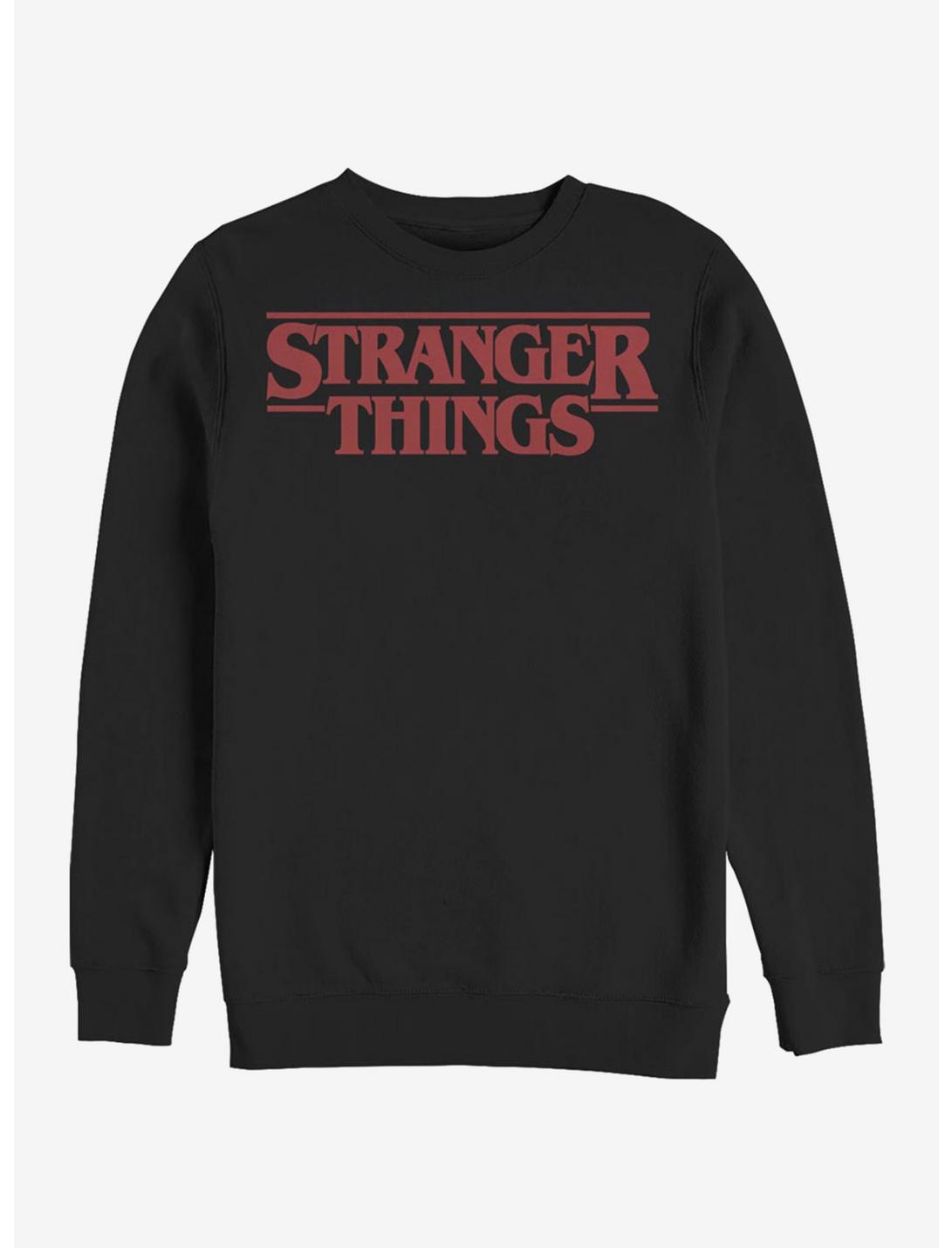 Stranger Things Classic Logo Sweatshirt, BLACK, hi-res