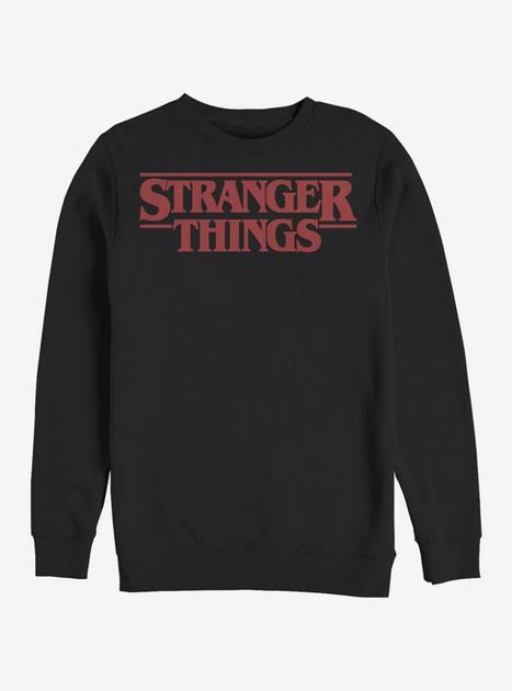 Stranger Things Classic Logo Sweatshirt - BLACK | BoxLunch