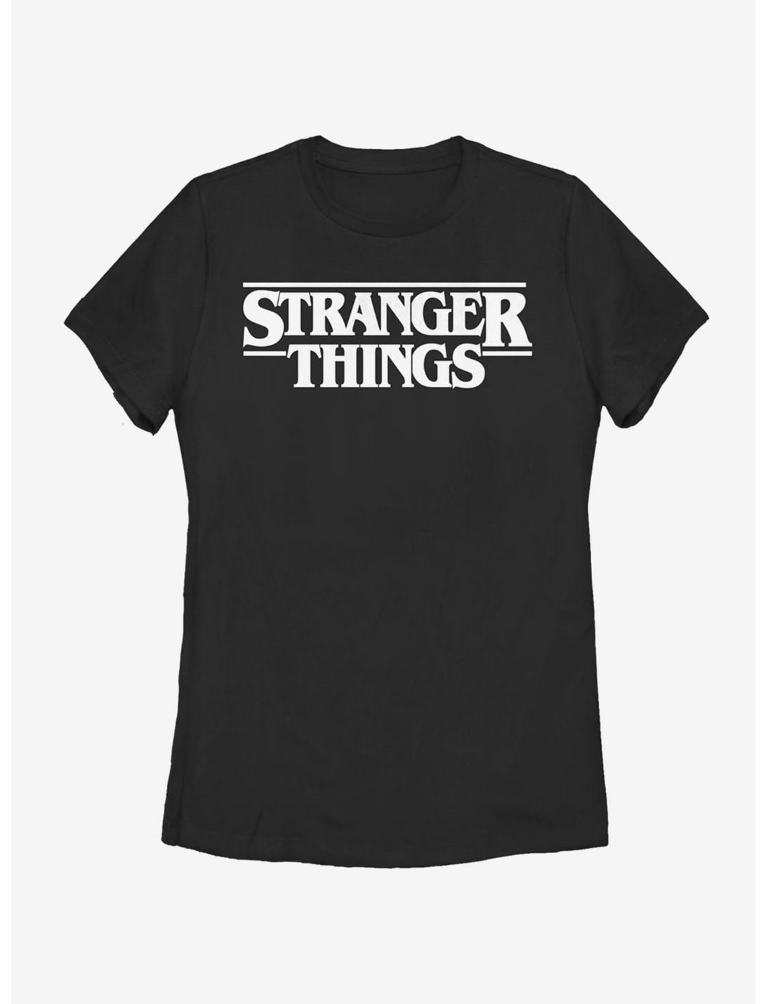 Stranger Things Classic Logo Womens T-Shirt, BLACK, hi-res