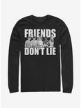 Stranger Things Cast Friends Don't Lie Long-Sleeve T-Shirt, BLACK, hi-res