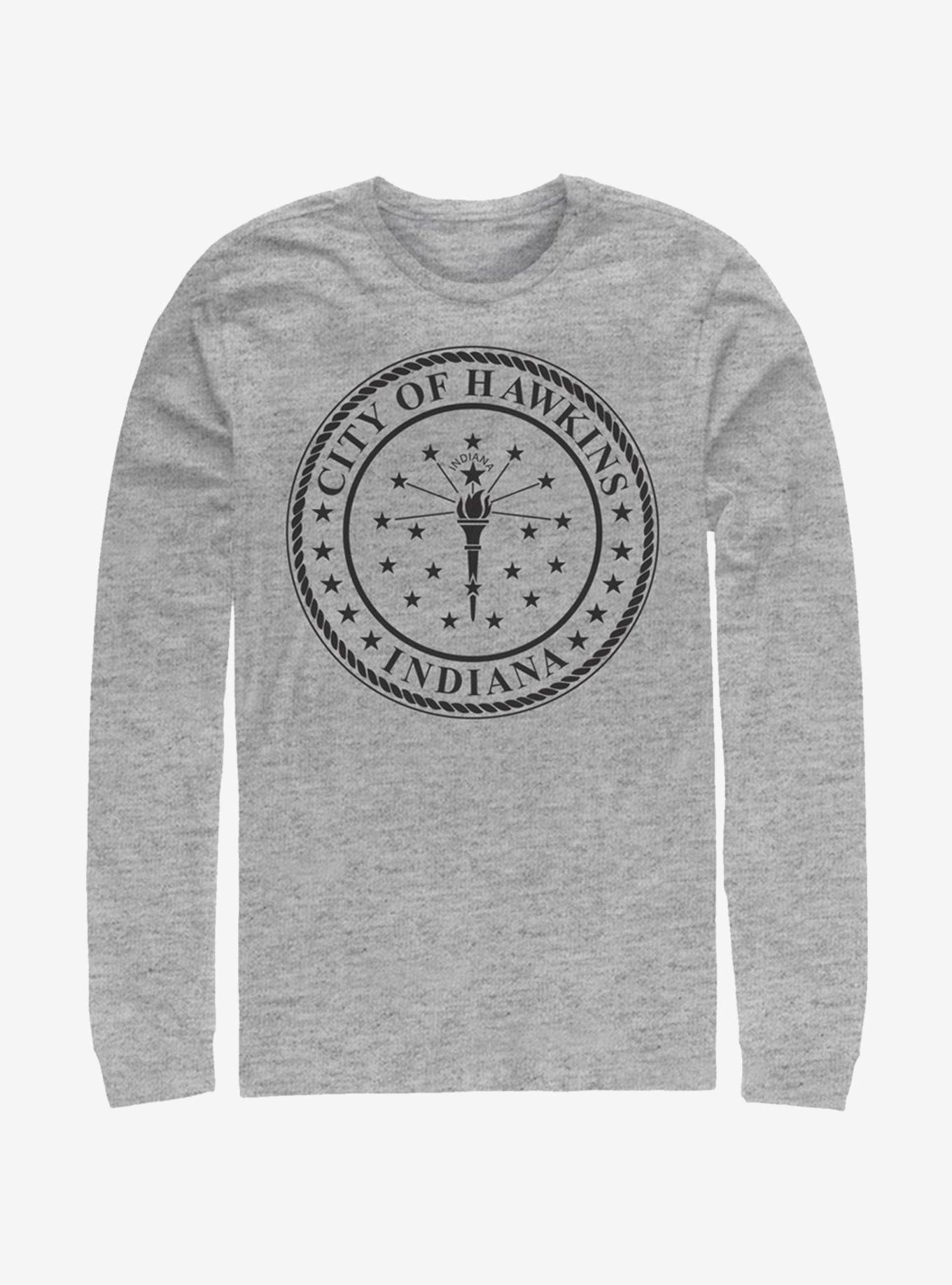 Stranger Things Hawkins City Seal Long-Sleeve T-Shirt, , hi-res