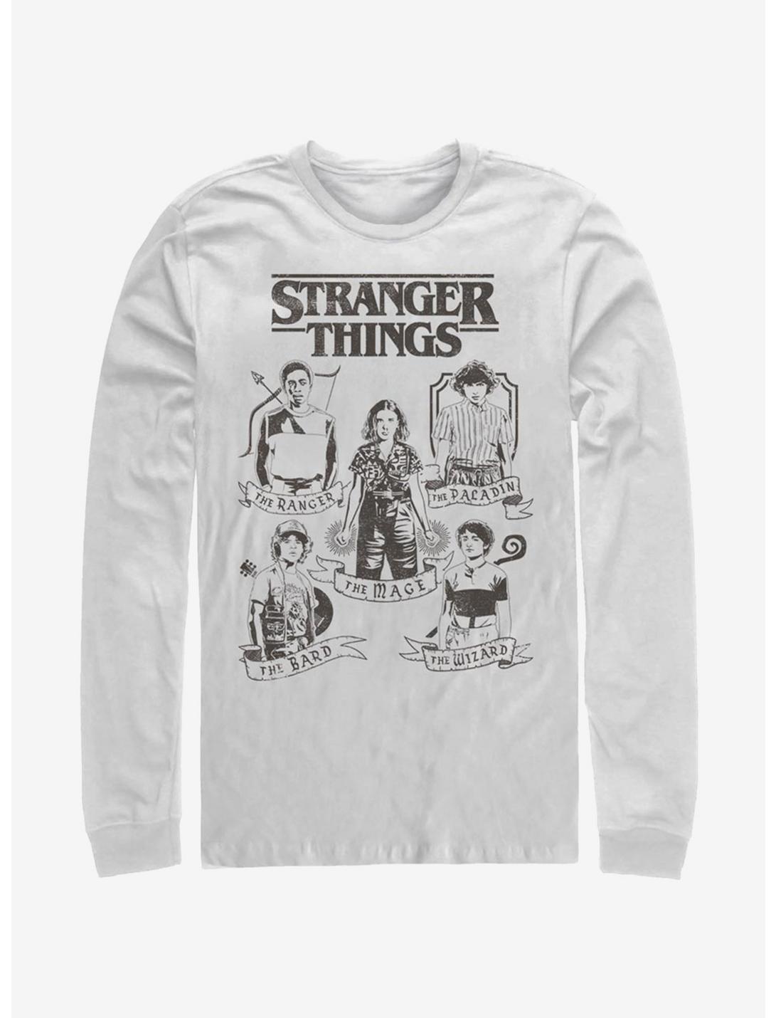 Stranger Things DND Classes Long-Sleeve T-Shirt, WHITE, hi-res