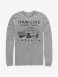 Stranger Things Hawkins Police Auto Long-Sleeve T-Shirt, ATH HTR, hi-res