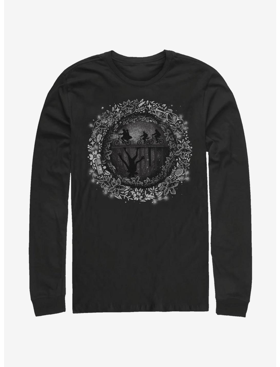Stranger Things Into The Upside Down Long-Sleeve T-Shirt, BLACK, hi-res