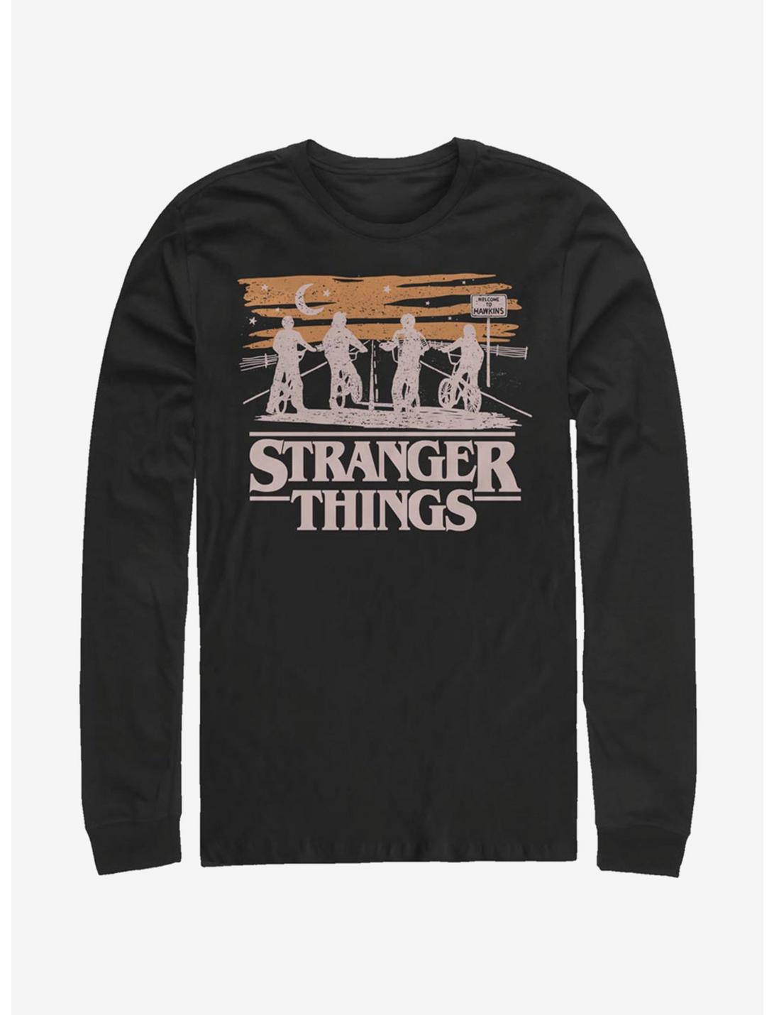 Stranger Things Jank Drawing Long-Sleeve T-Shirt, BLACK, hi-res