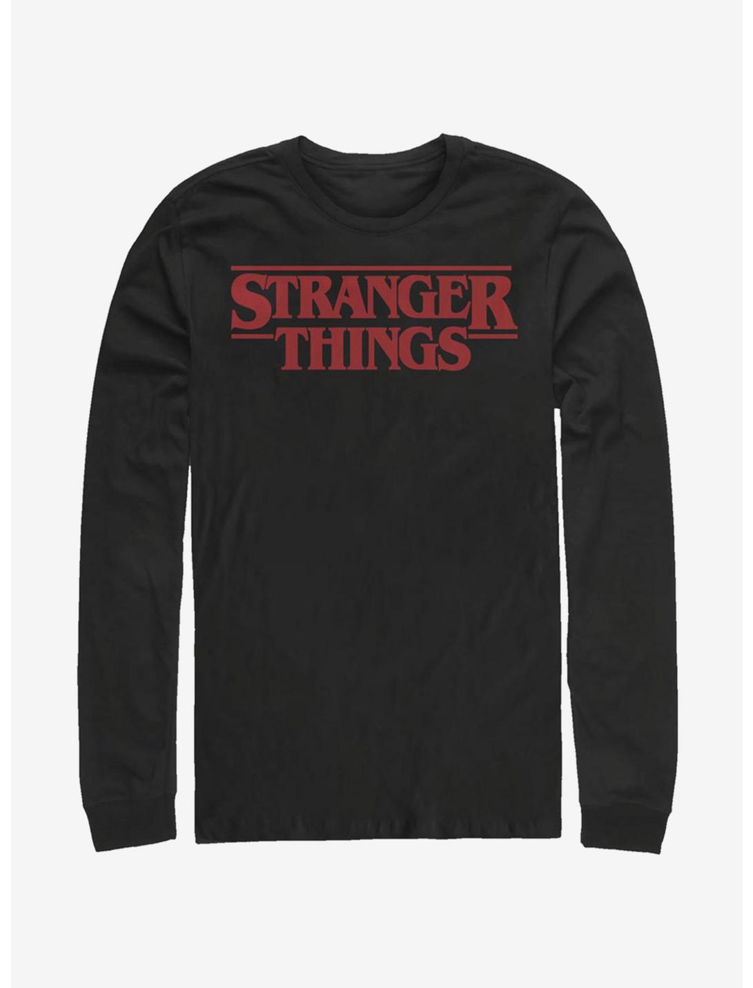 Stranger Things Classic Logo Long-Sleeve T-Shirt, BLACK, hi-res