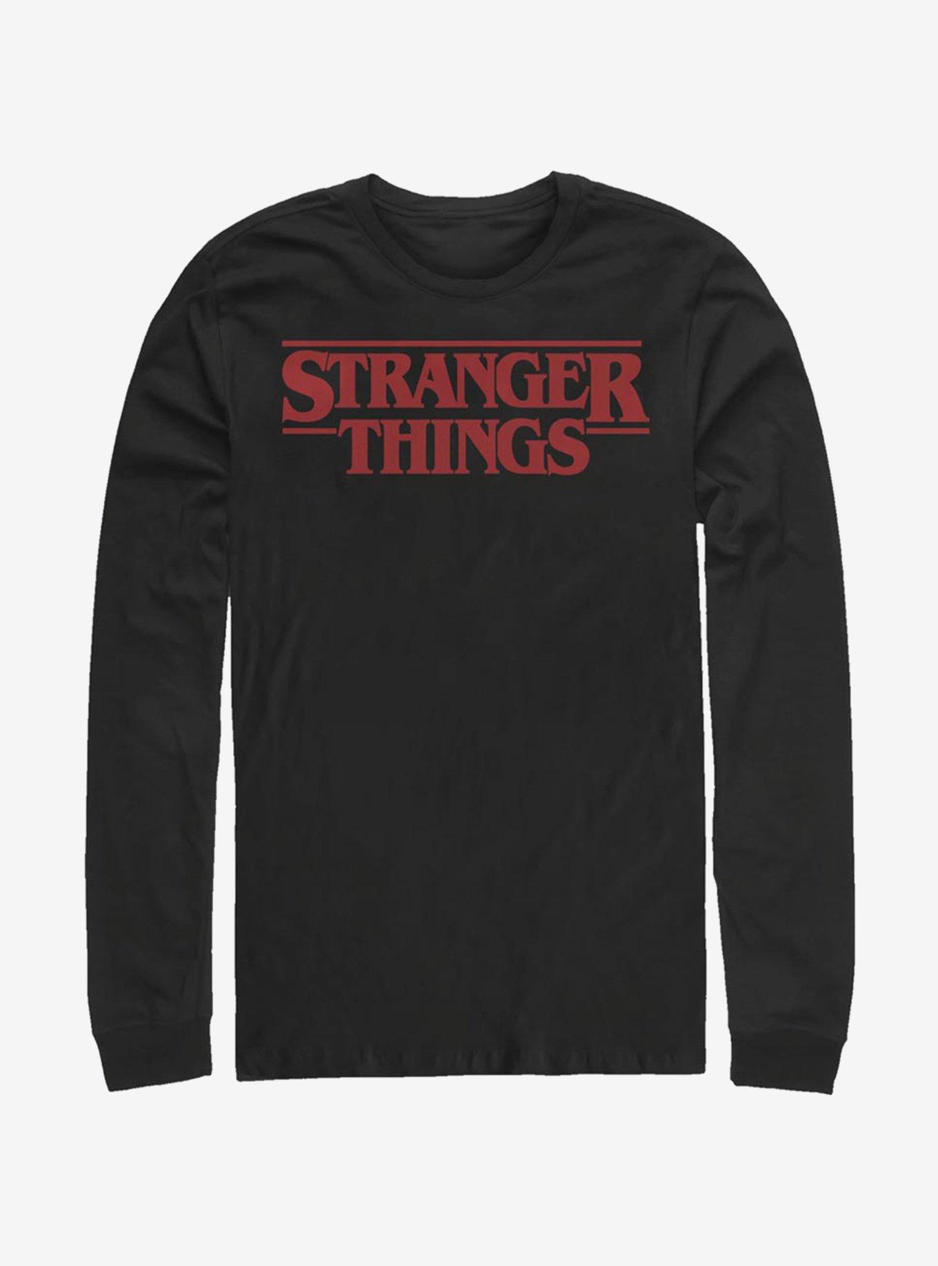 Stranger Things Classic Logo Long-Sleeve T-Shirt - BLACK | BoxLunch