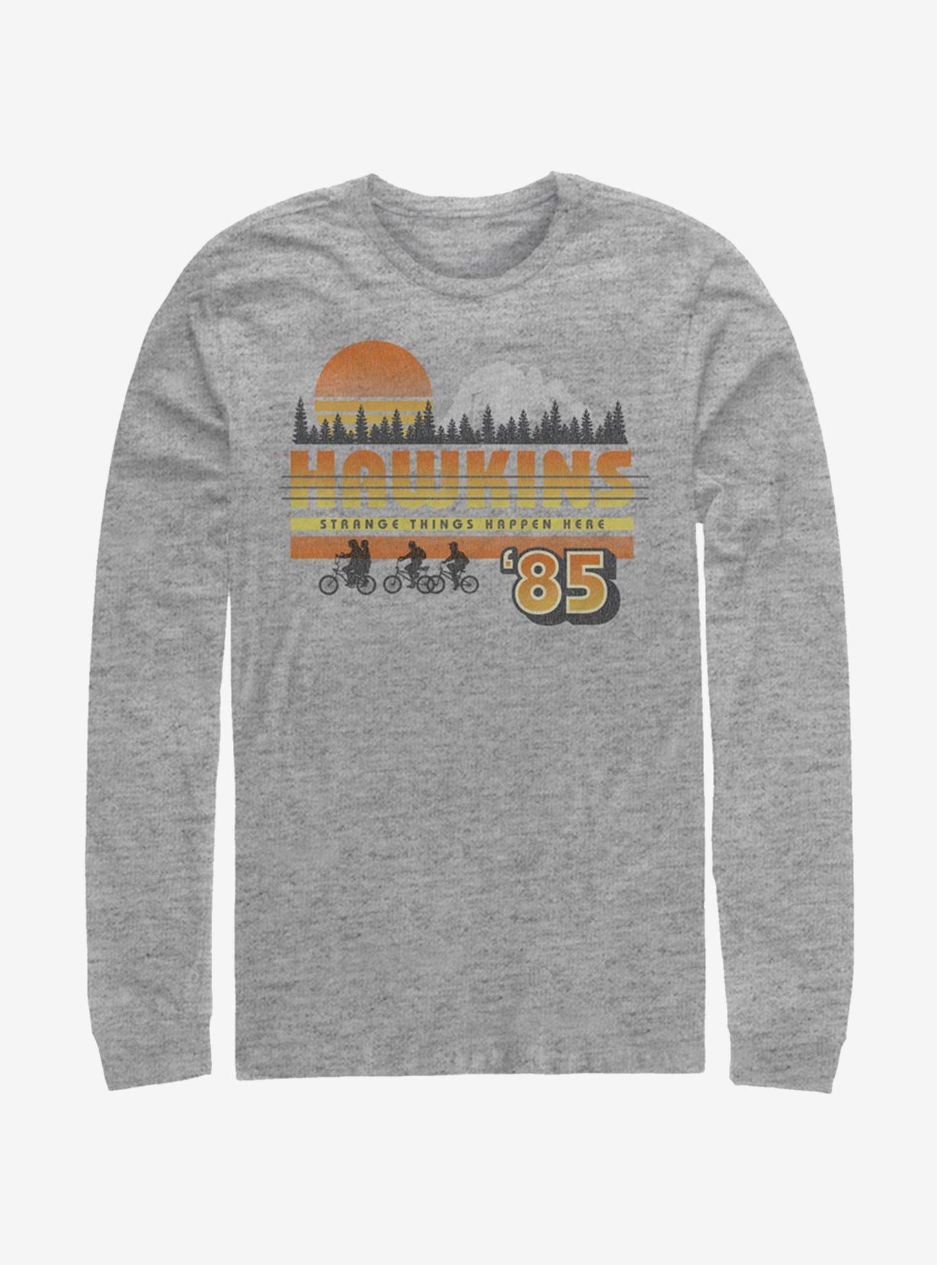 Stranger Things Hawkins Vintage Sunsnet Long-Sleeve T-Shirt, , hi-res
