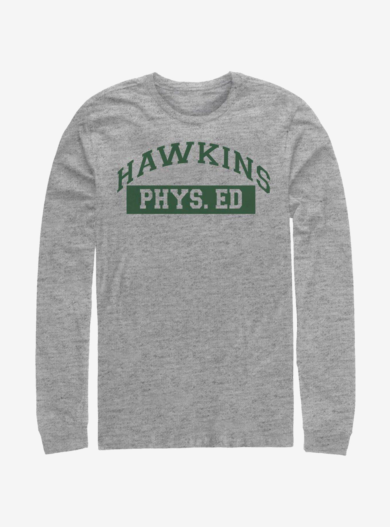 Stranger Things Hawkins Phys Ed Long-Sleeve T-Shirt, ATH HTR, hi-res