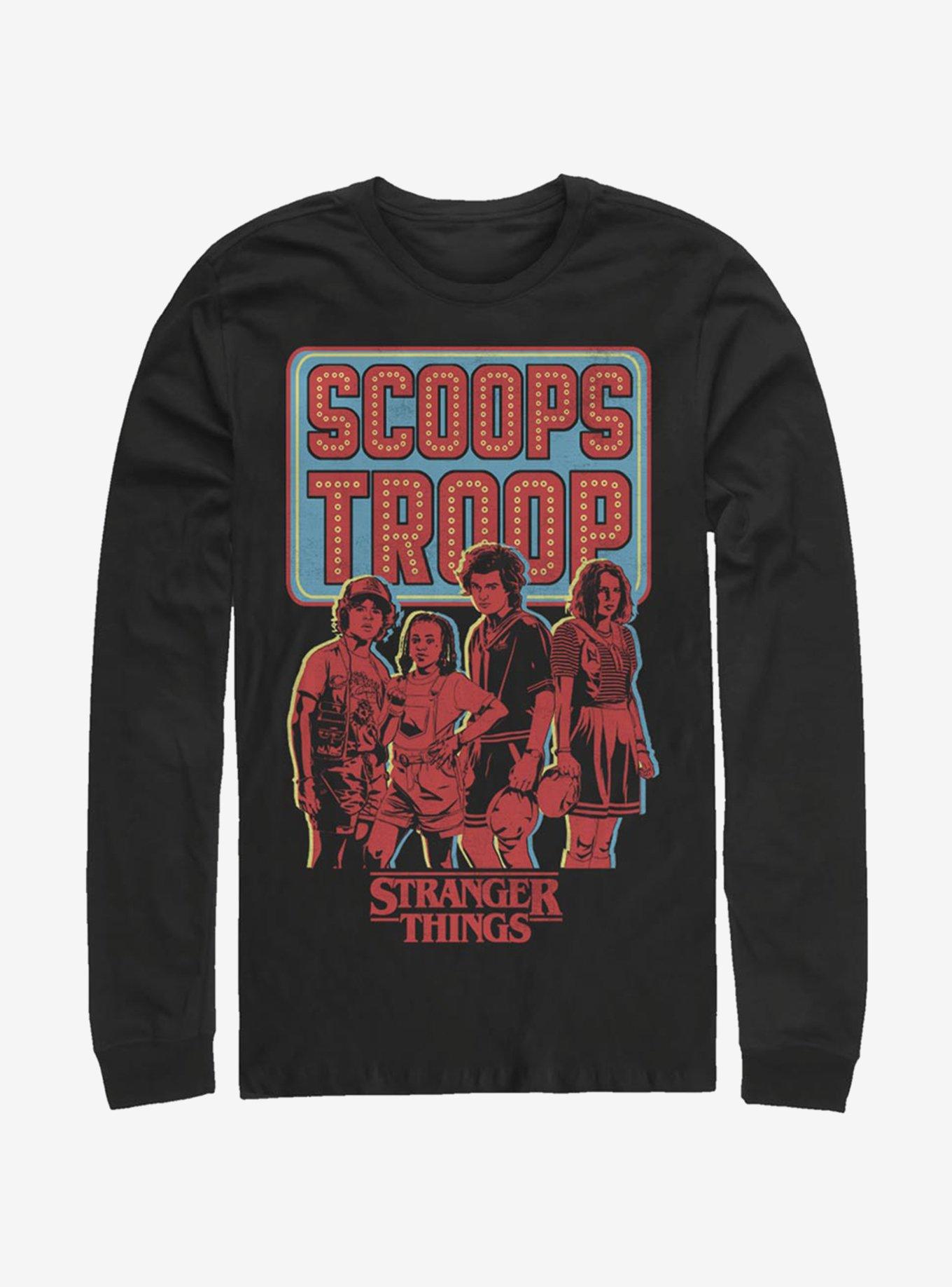 Stranger Things Scoop Troop Long-Sleeve T-Shirt, , hi-res