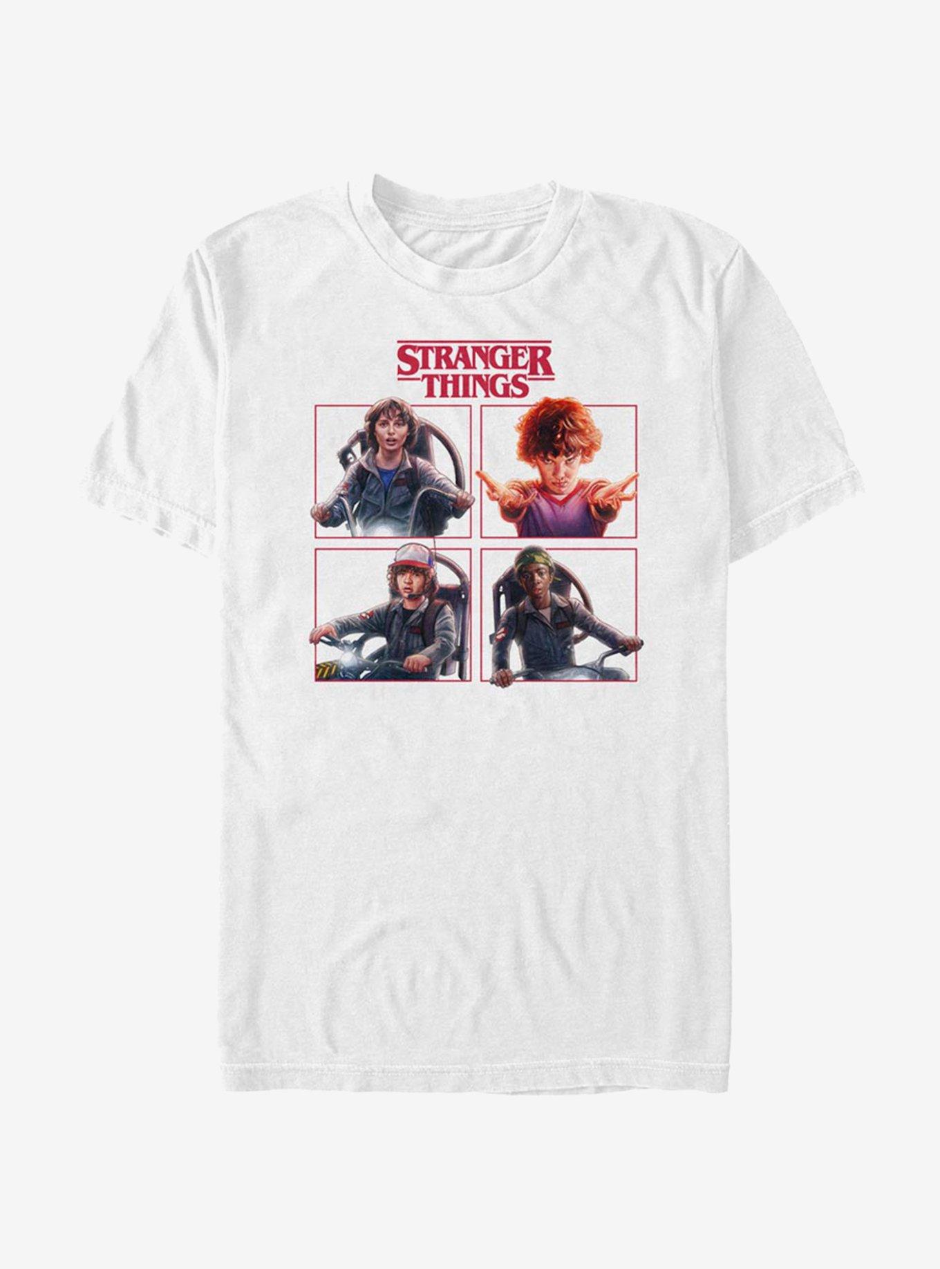 Stranger Things Cast Box Up T-Shirt, WHITE, hi-res
