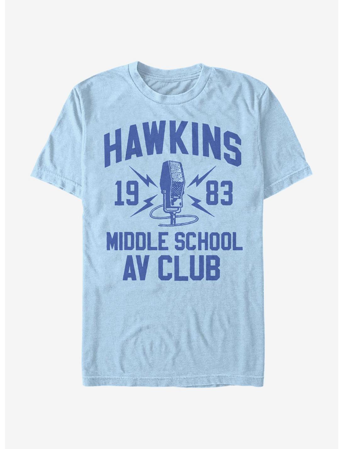 Stranger Things Hawkins AV Club T-Shirt, LT BLUE, hi-res