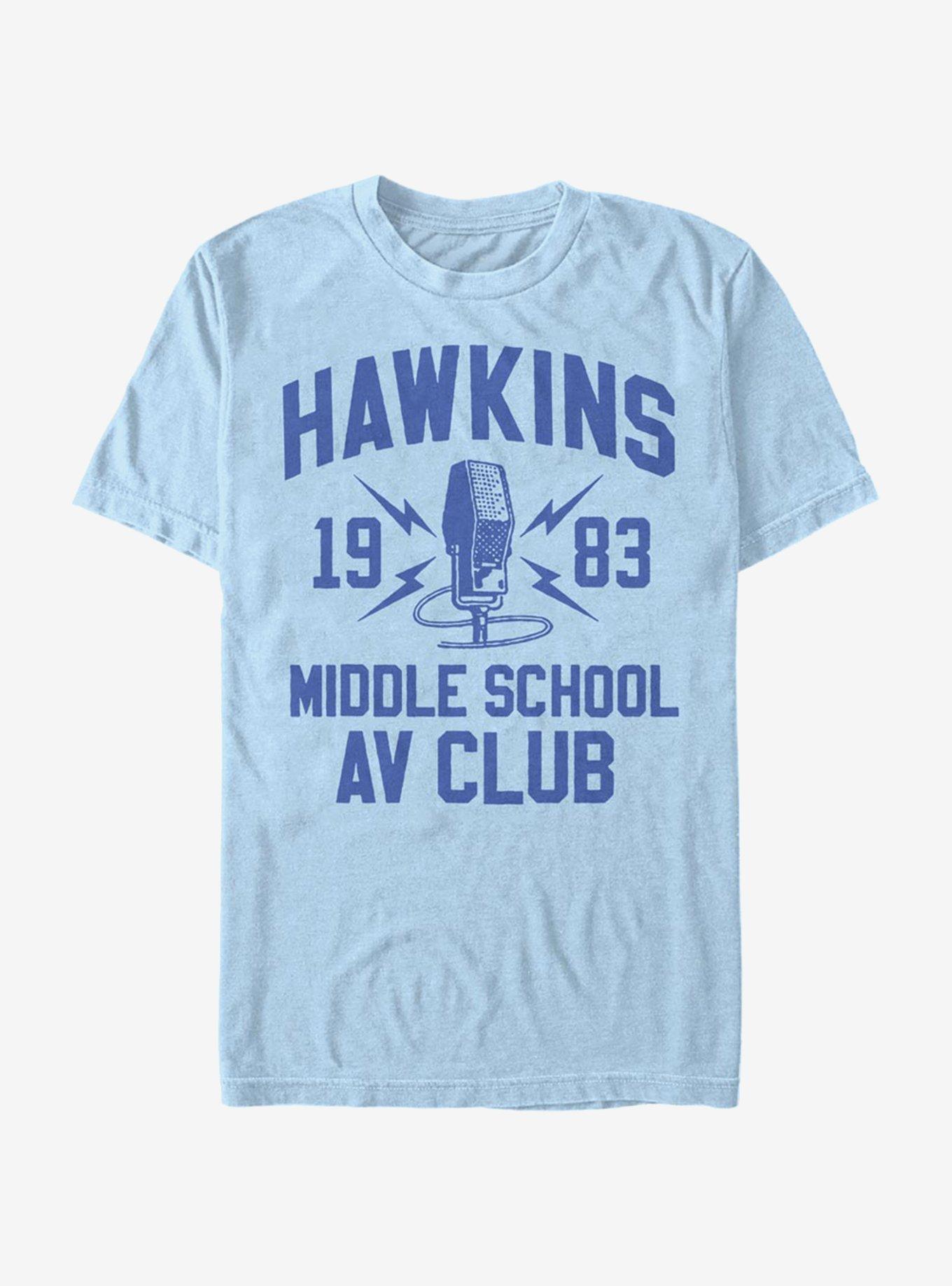 Stranger Things Hawkins AV Club T-Shirt, LT BLUE, hi-res
