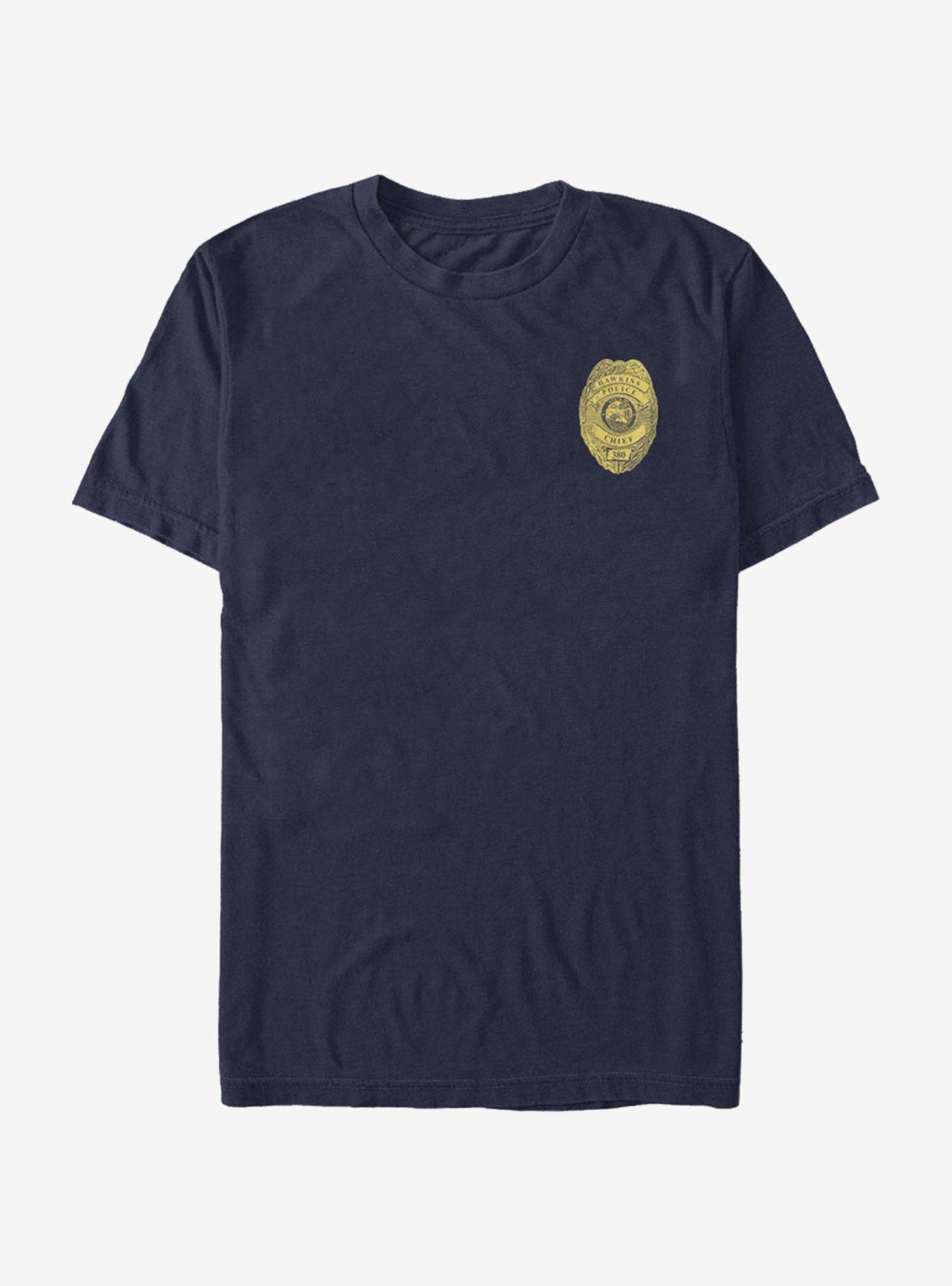 Stranger Things Hawkins Police Badge T-Shirt - BLUE | BoxLunch