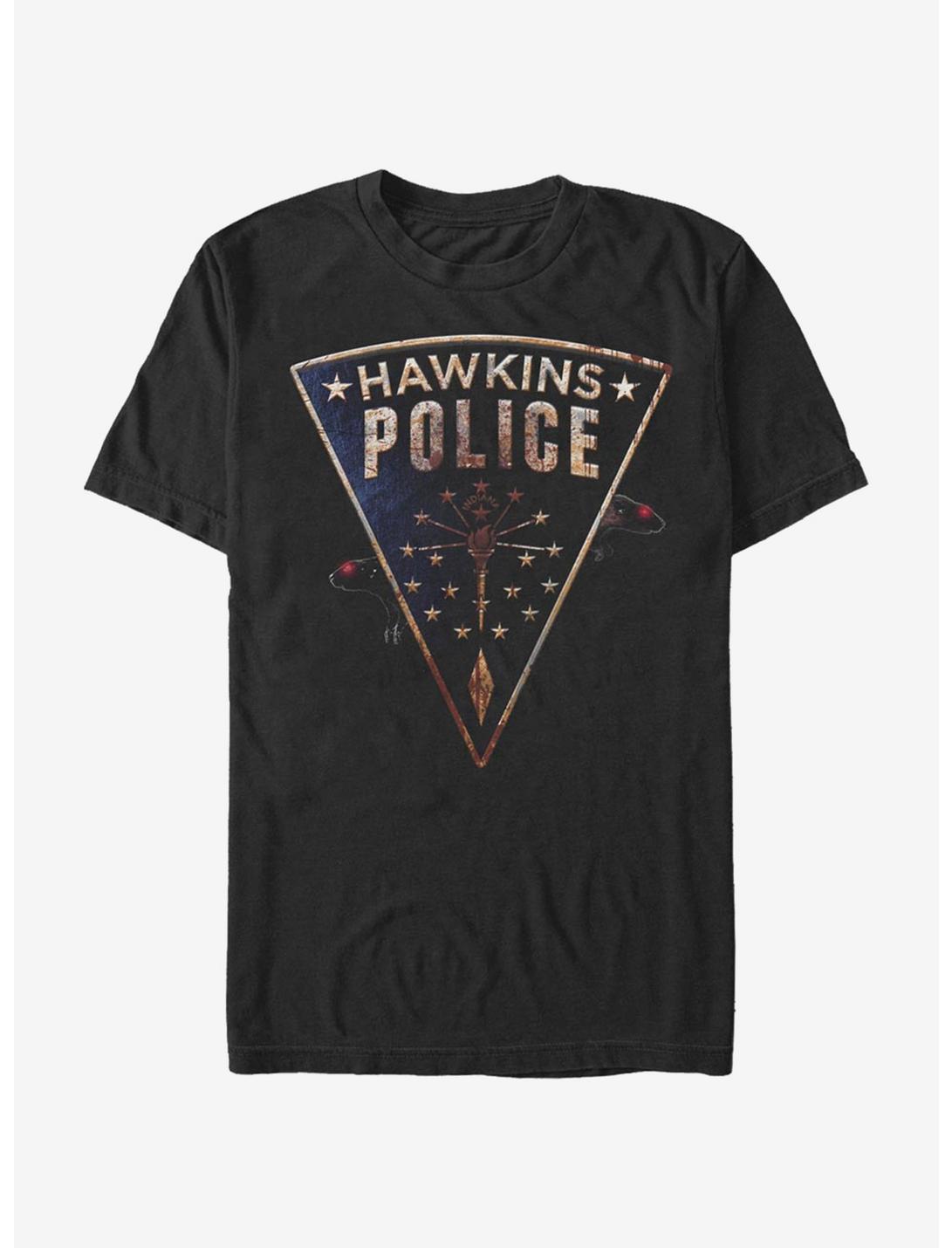 Stranger Things Hawkins Police Rats T-Shirt, BLACK, hi-res