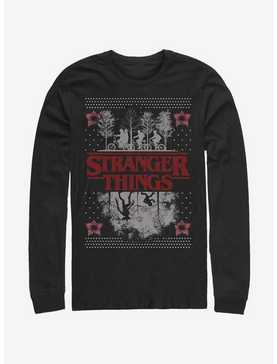 Stranger Things Upside Down Ugly Sweater Long-Sleeve T-Shirt, , hi-res