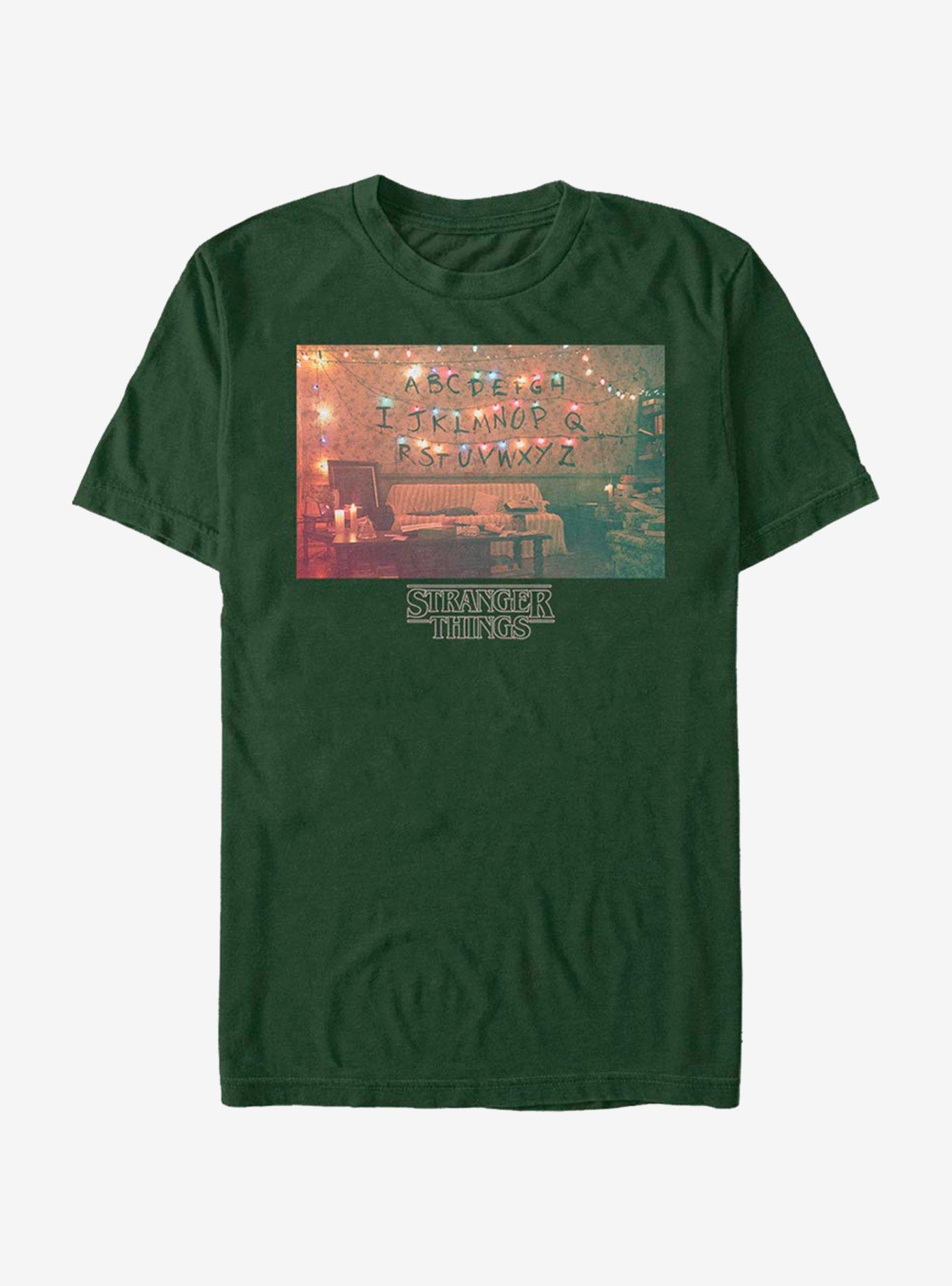 Stranger Things Christmas Lights T-Shirt - GREEN | BoxLunch