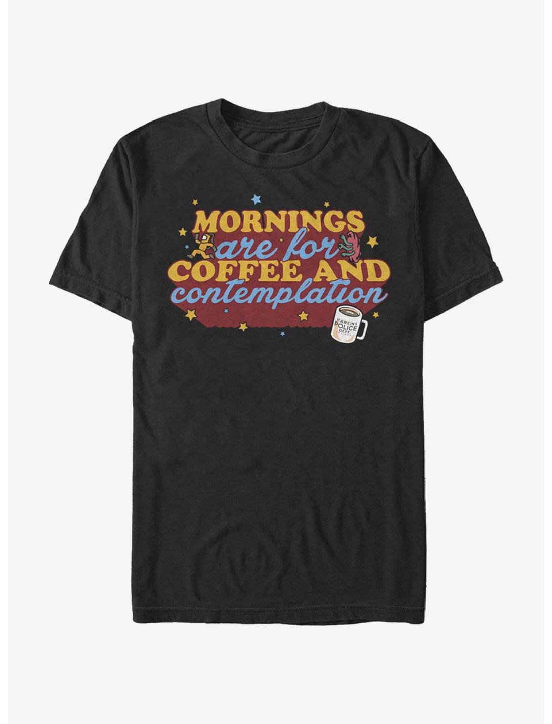Stranger Things Coffee Contemplations T-Shirt, BLACK, hi-res
