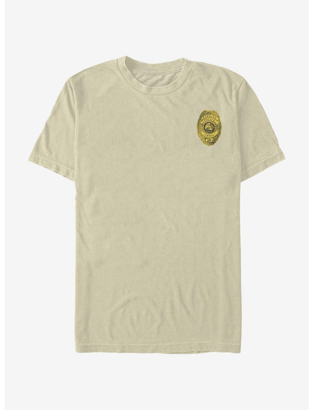 Stranger Things Hawkins Police Badge T-Shirt, SAND, hi-res