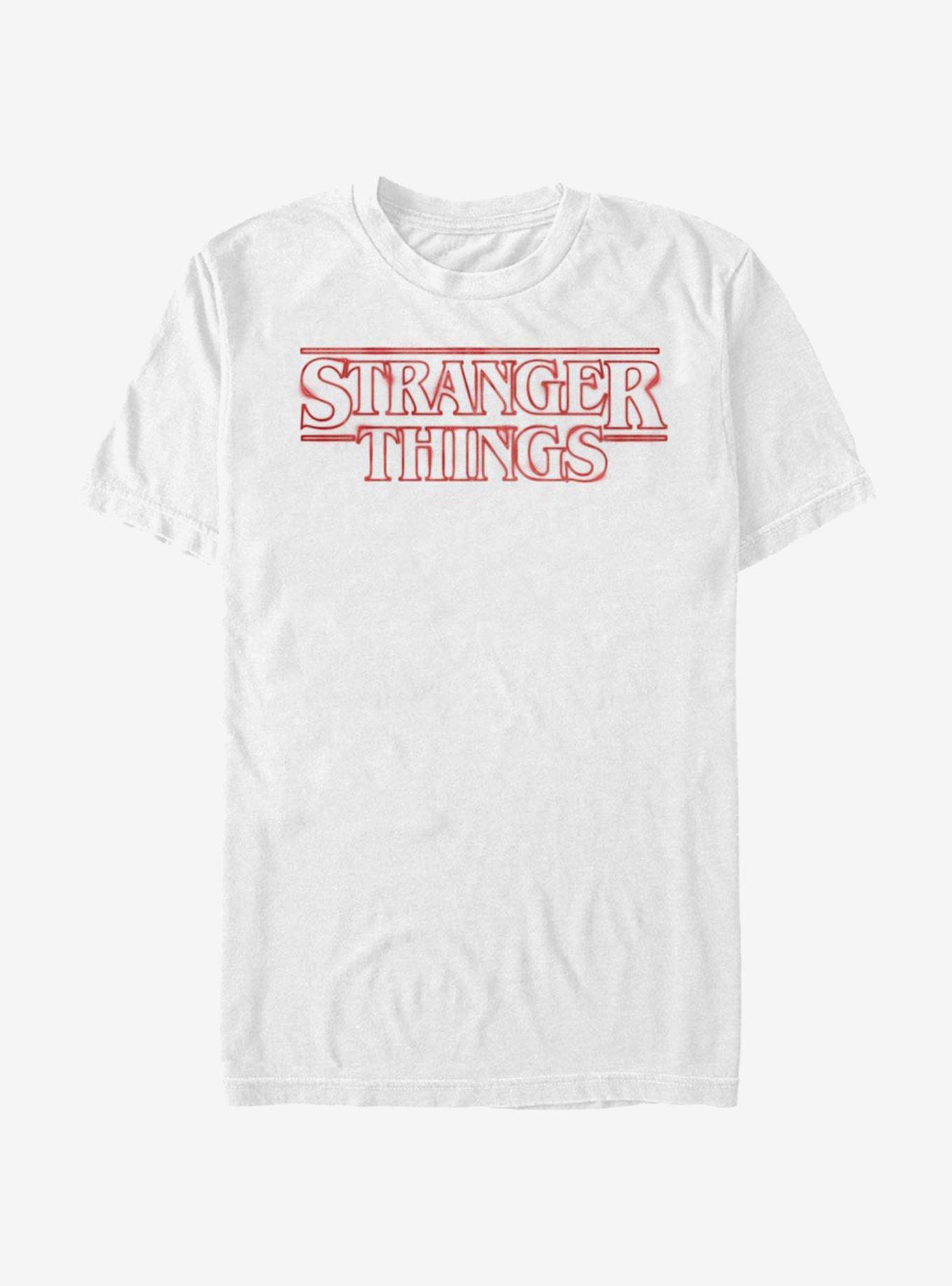 Stranger Things Neon Logo T-Shirt - WHITE | BoxLunch