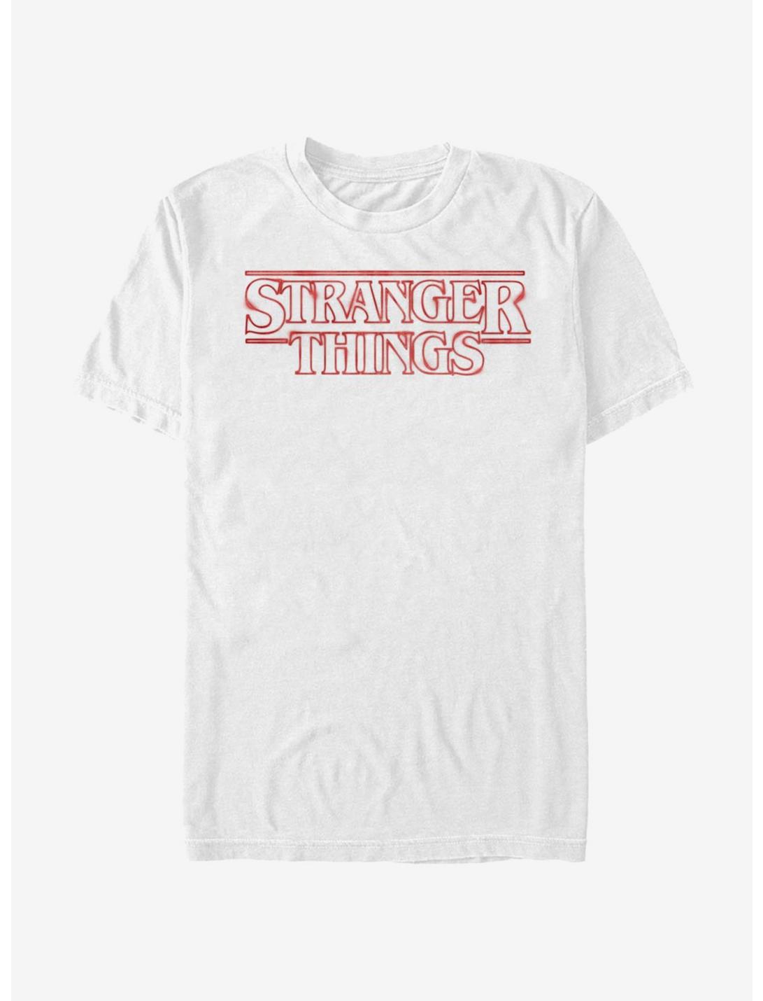 Stranger Things Neon Logo T-Shirt, WHITE, hi-res