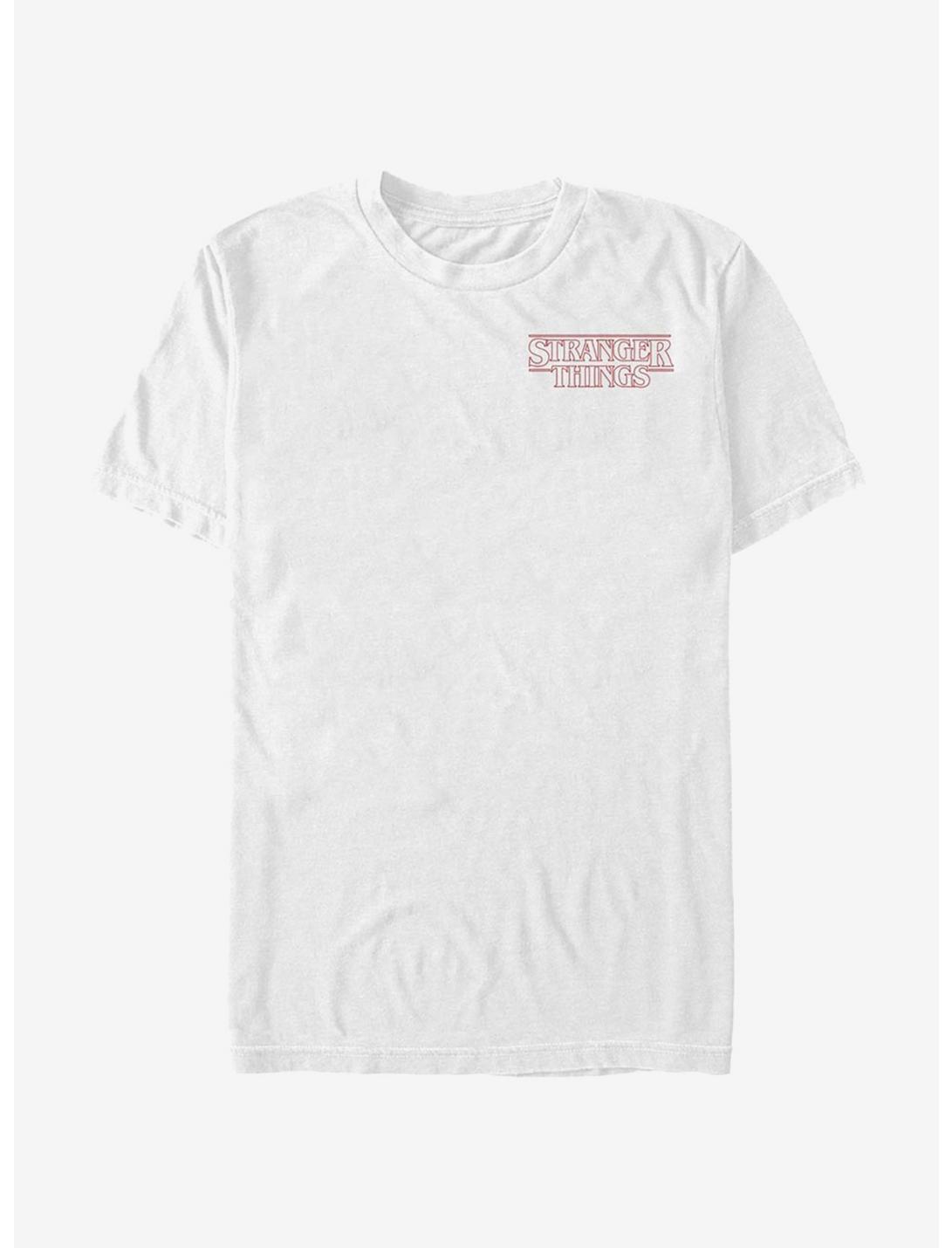 Stranger Things Red Outline Pocket T-Shirt, WHITE, hi-res