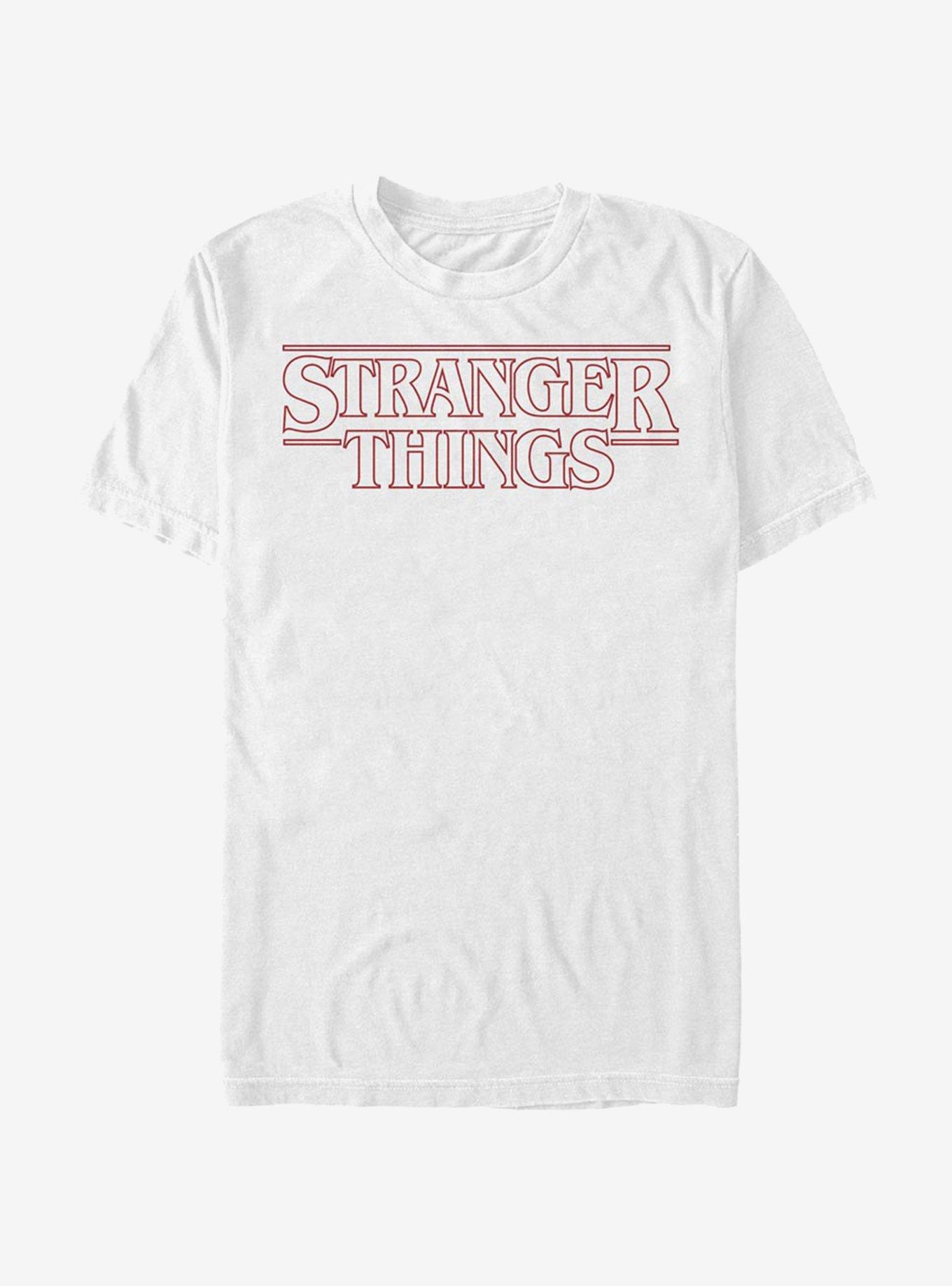 Stranger Things Red Outline Logo T-Shirt - WHITE | BoxLunch