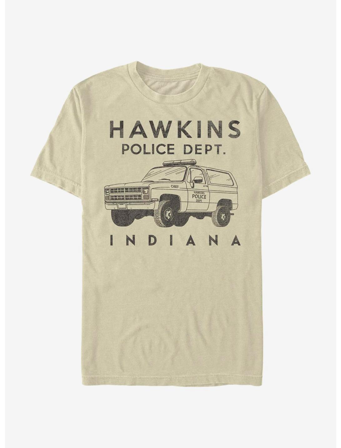 Stranger Things Hawkins Police Auto T-Shirt, SAND, hi-res