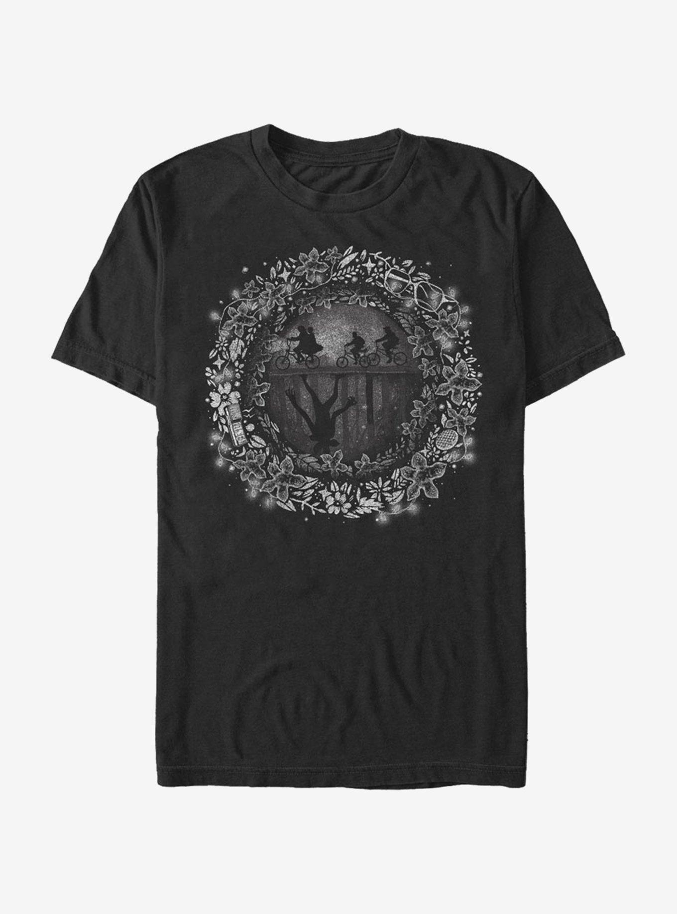 Stranger Things Into The Upside Down T-Shirt, BLACK, hi-res