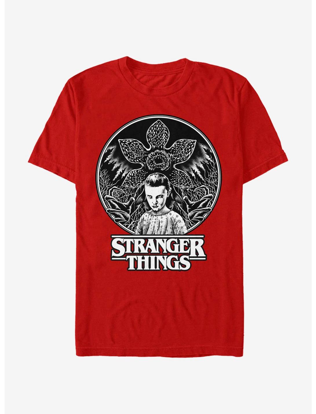 Stranger Things Stippling Eleven T-Shirt, RED, hi-res