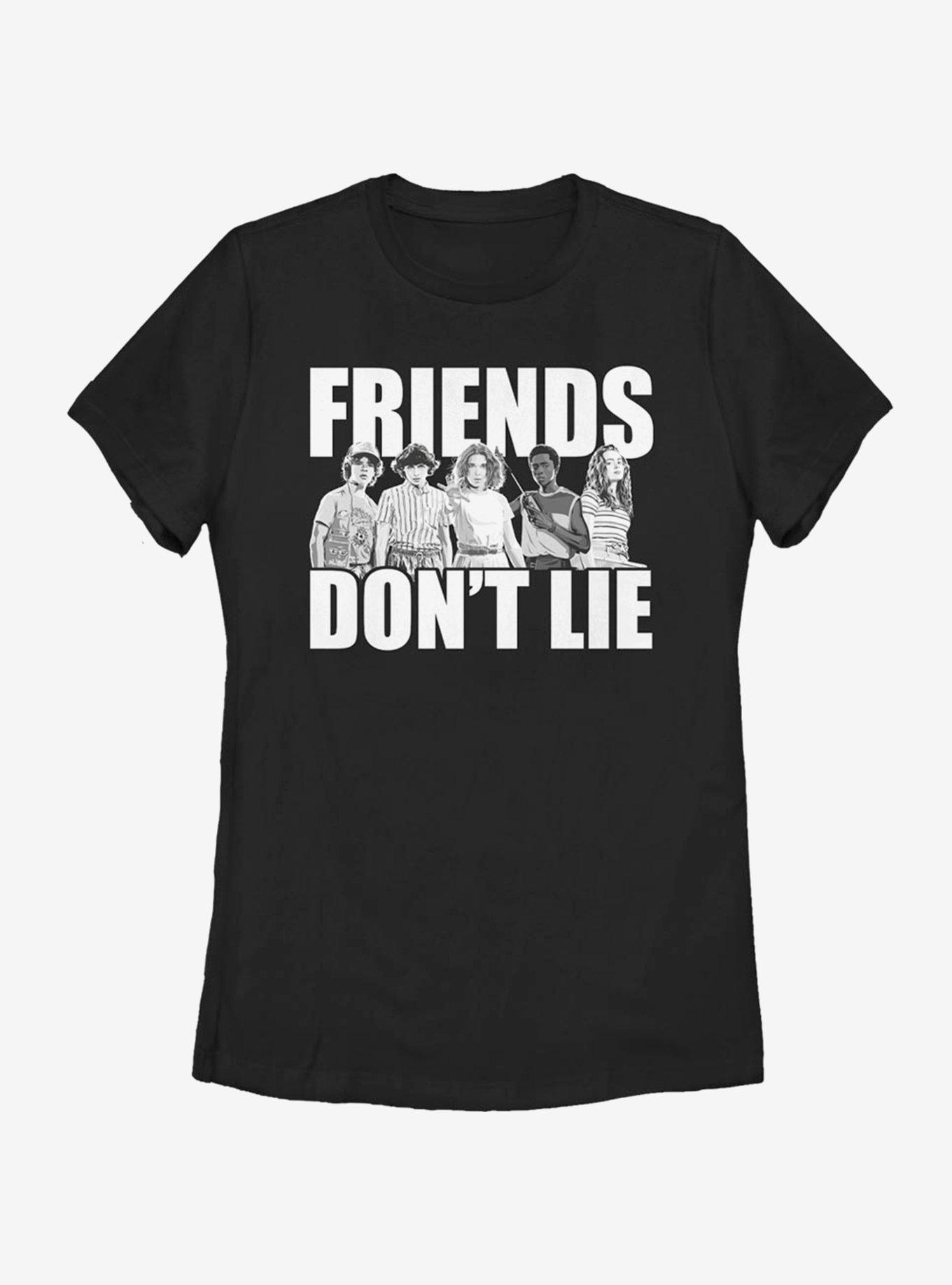 Stranger Things Cast Friends Don't Lie Womens T-Shirt, , hi-res