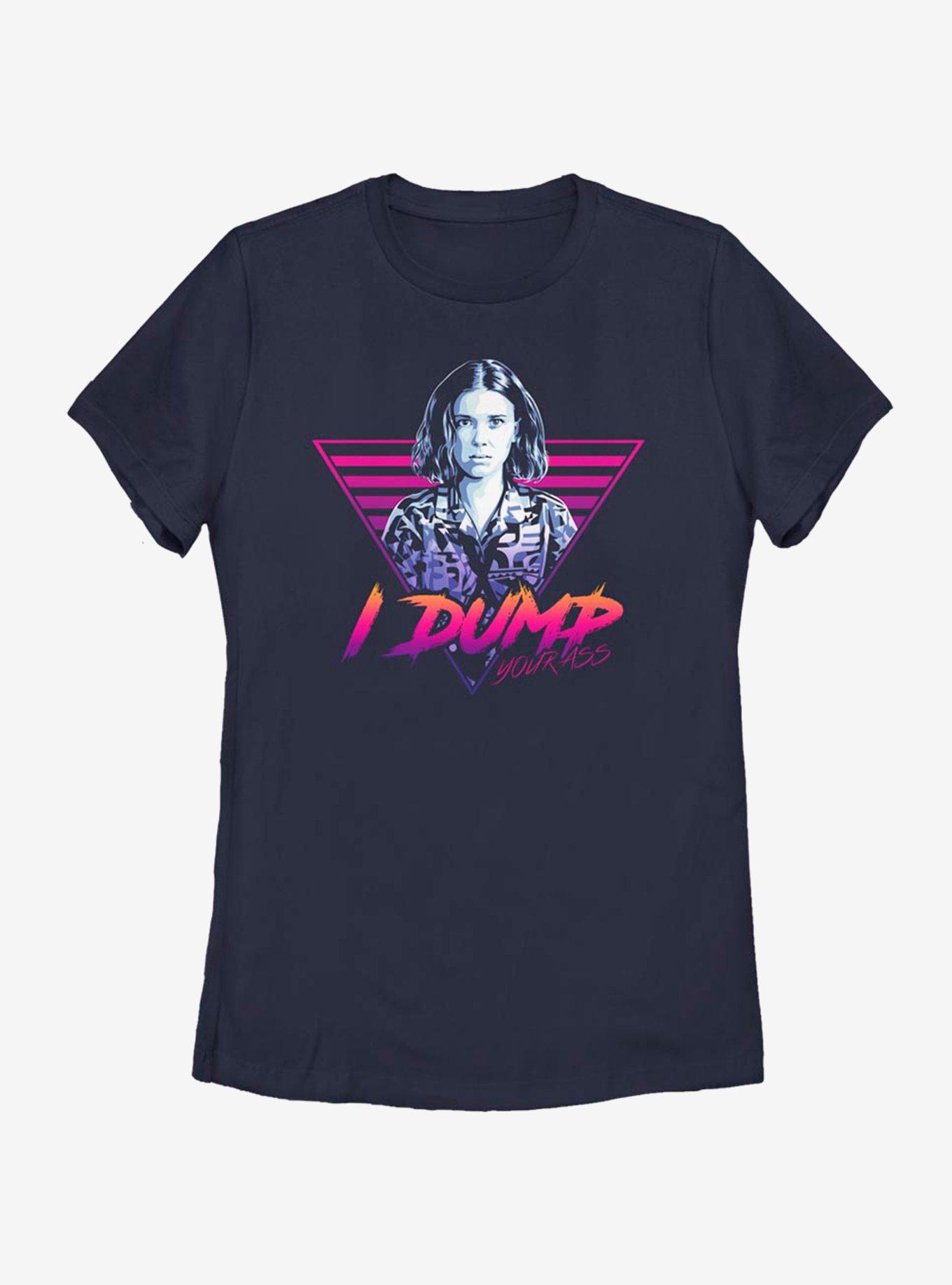 Stranger Things Dump Your Ass Womens T-Shirt, NAVY, hi-res