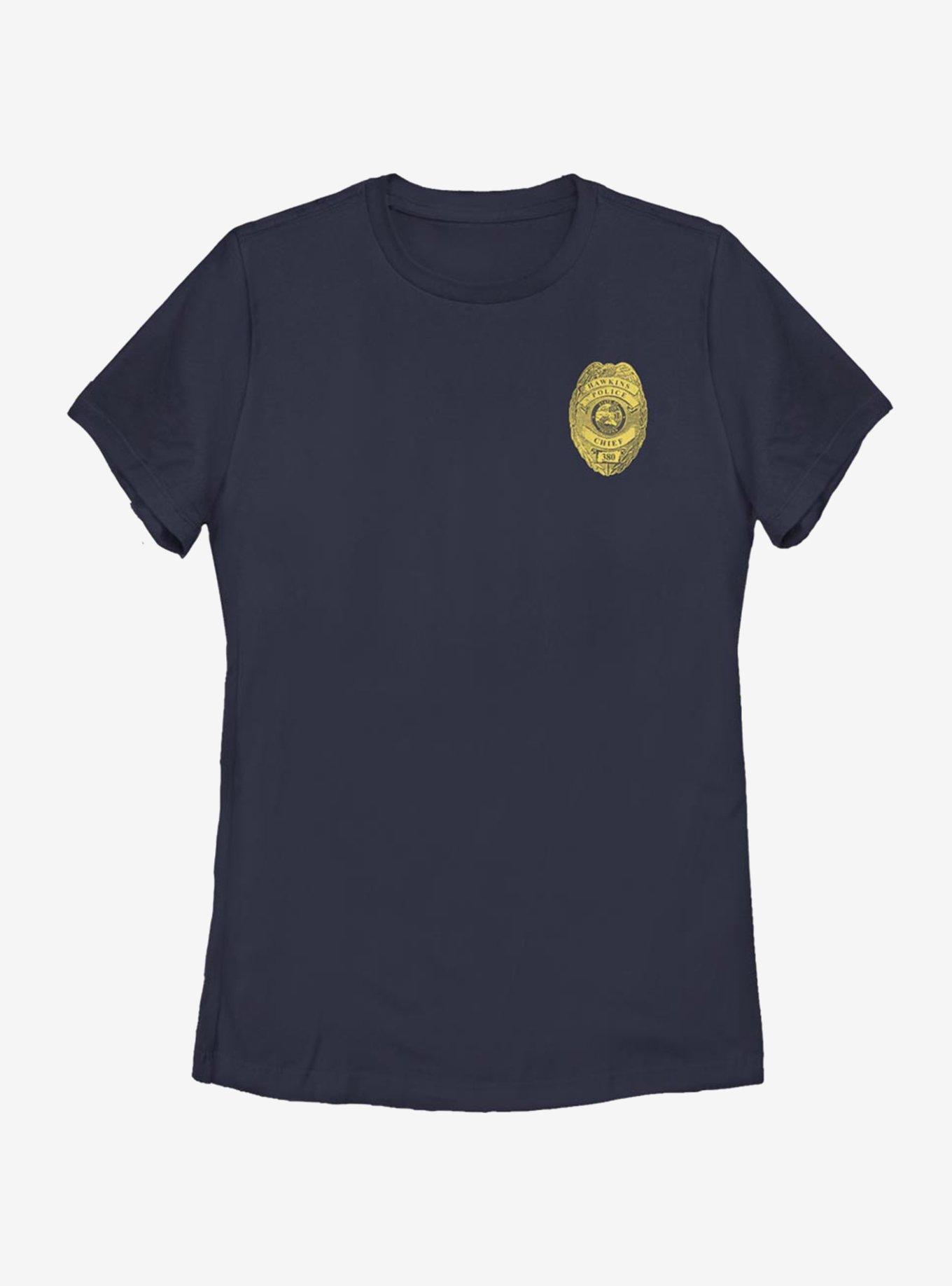 Stranger Things Hawkins Police Badge Cosplay Womens T-Shirt, , hi-res