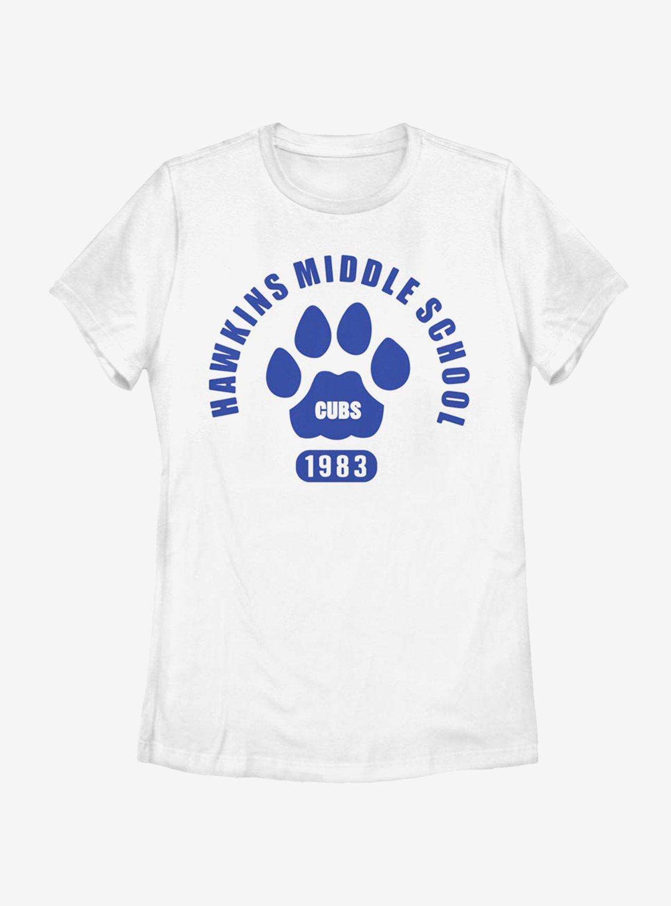 Stranger Things Hawkins Cubs Paw Emblem Womens T-Shirt, , hi-res