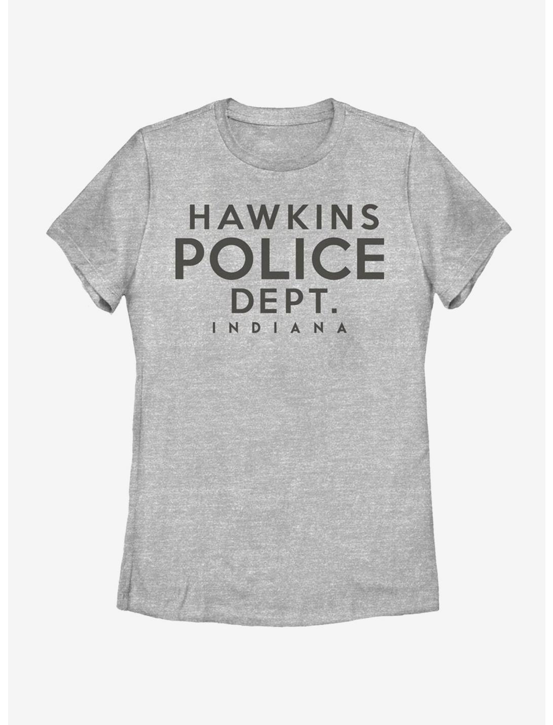 Stranger Things Hawkins Police Department Womens T-Shirt, ATH HTR, hi-res