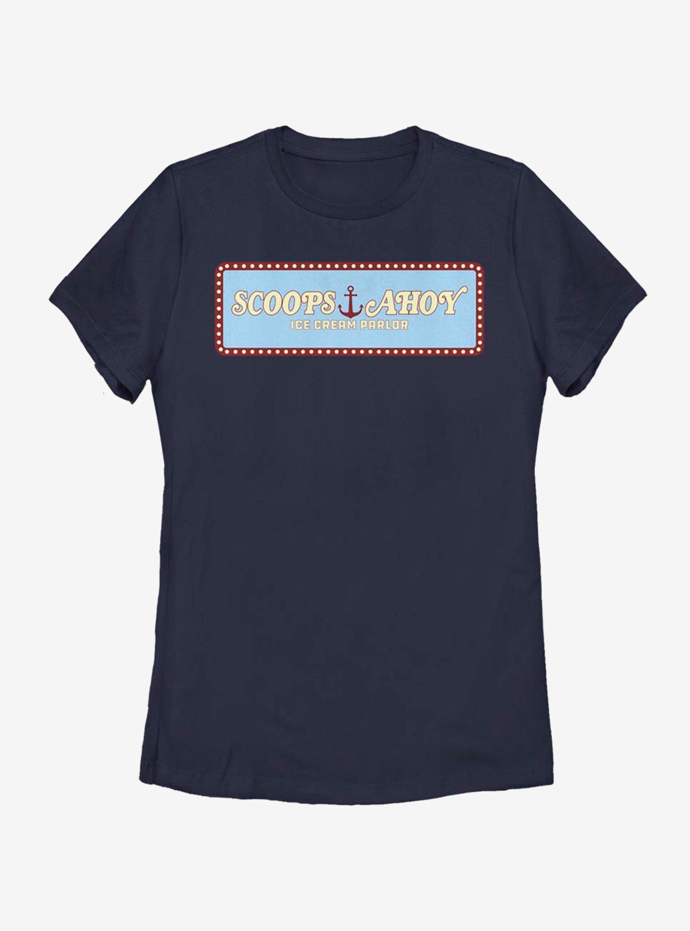 Stranger Things Scoops Ahoy Panel Womens T-Shirt, , hi-res