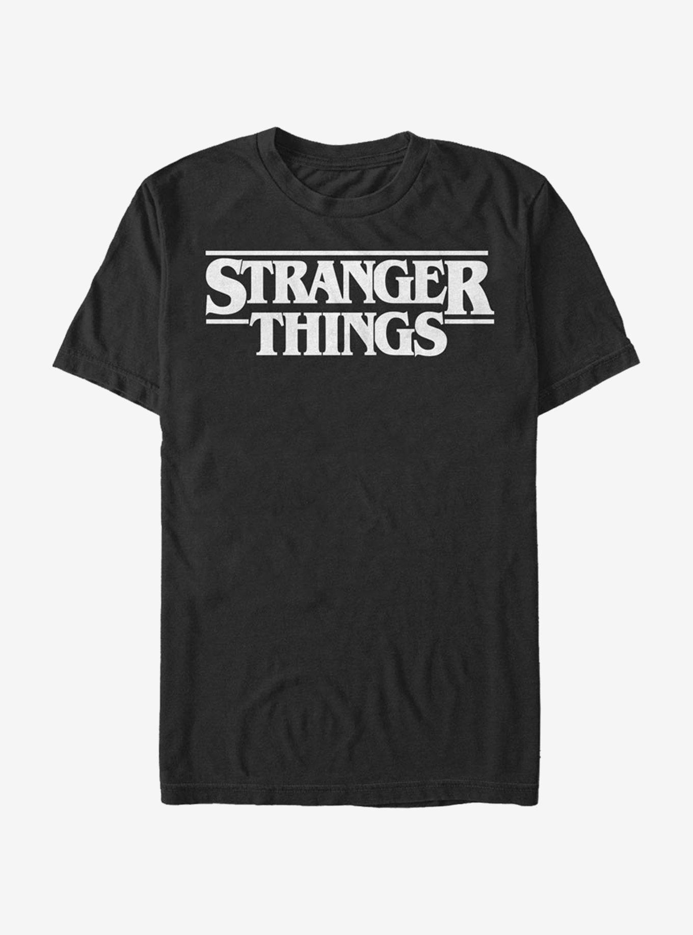 Stranger Things Classic Logo T-Shirt - BLACK | BoxLunch