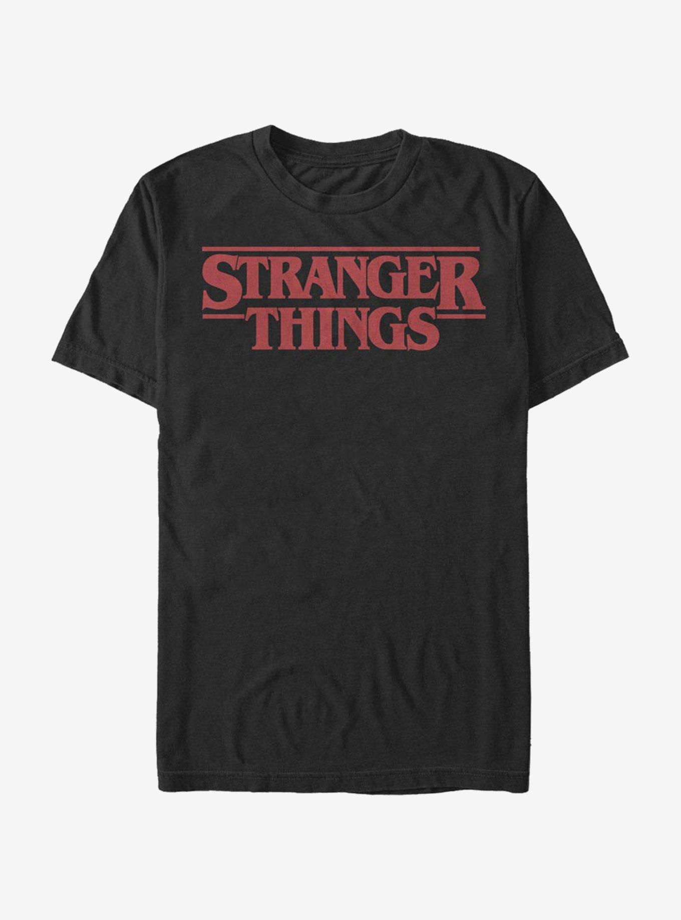 Stranger Things Classic Logo T-Shirt - BLACK | BoxLunch