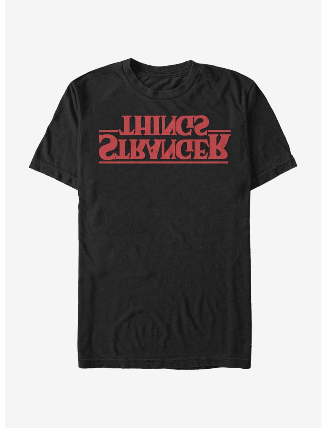 Stranger Things Upside Down Logo T-Shirt, BLACK, hi-res