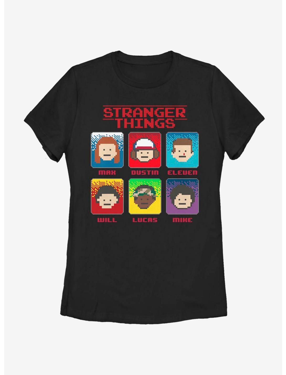 Stranger Things 8 Bit Stranger Womens T-Shirt, BLACK, hi-res