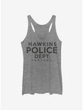 Stranger Things Hawkins Police Department Womens Tank Top, GRAY HTR, hi-res